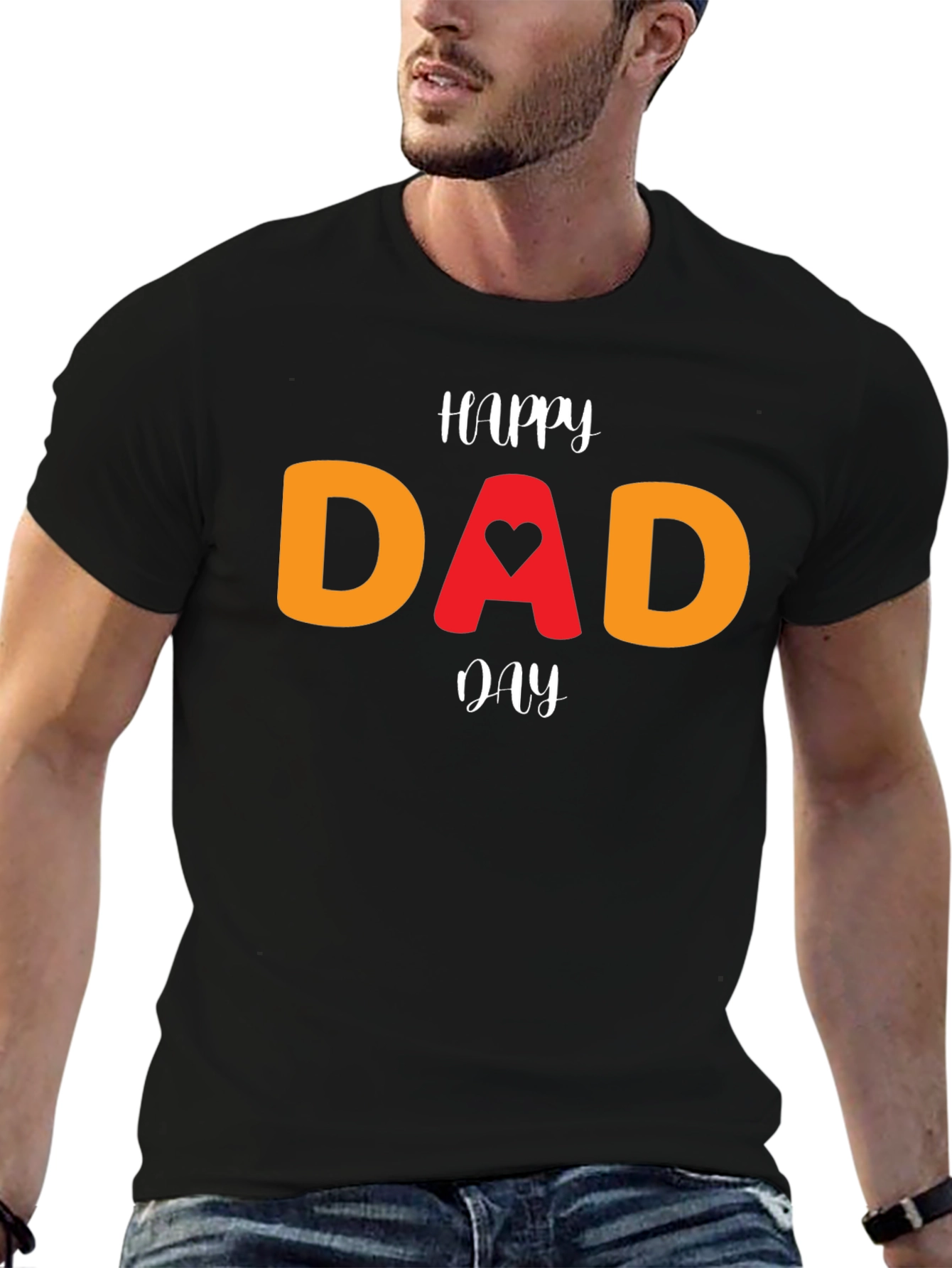 Happy Dad Day T-Shirt - Heart Design
