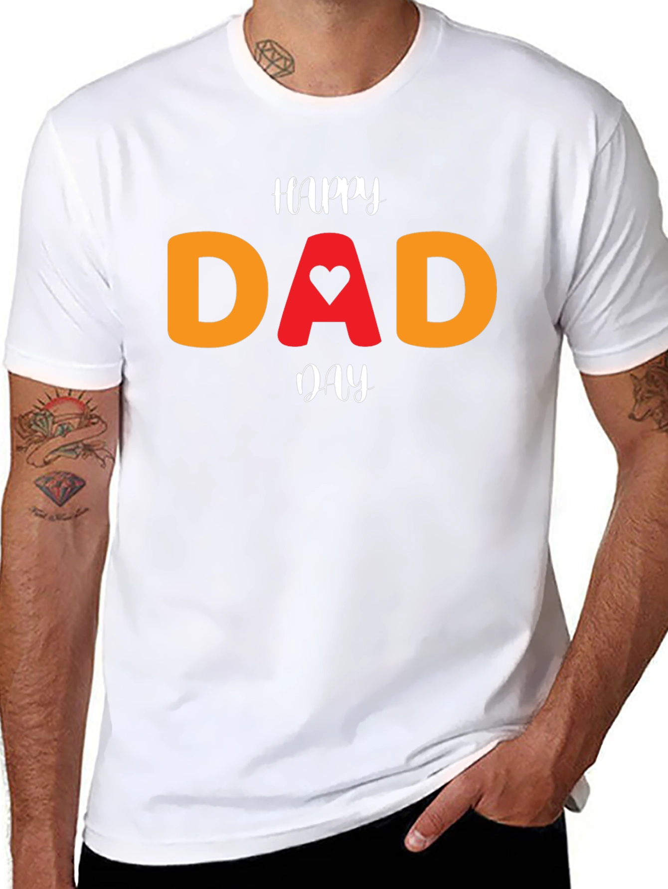 Happy Dad Day T-Shirt - Heart Design