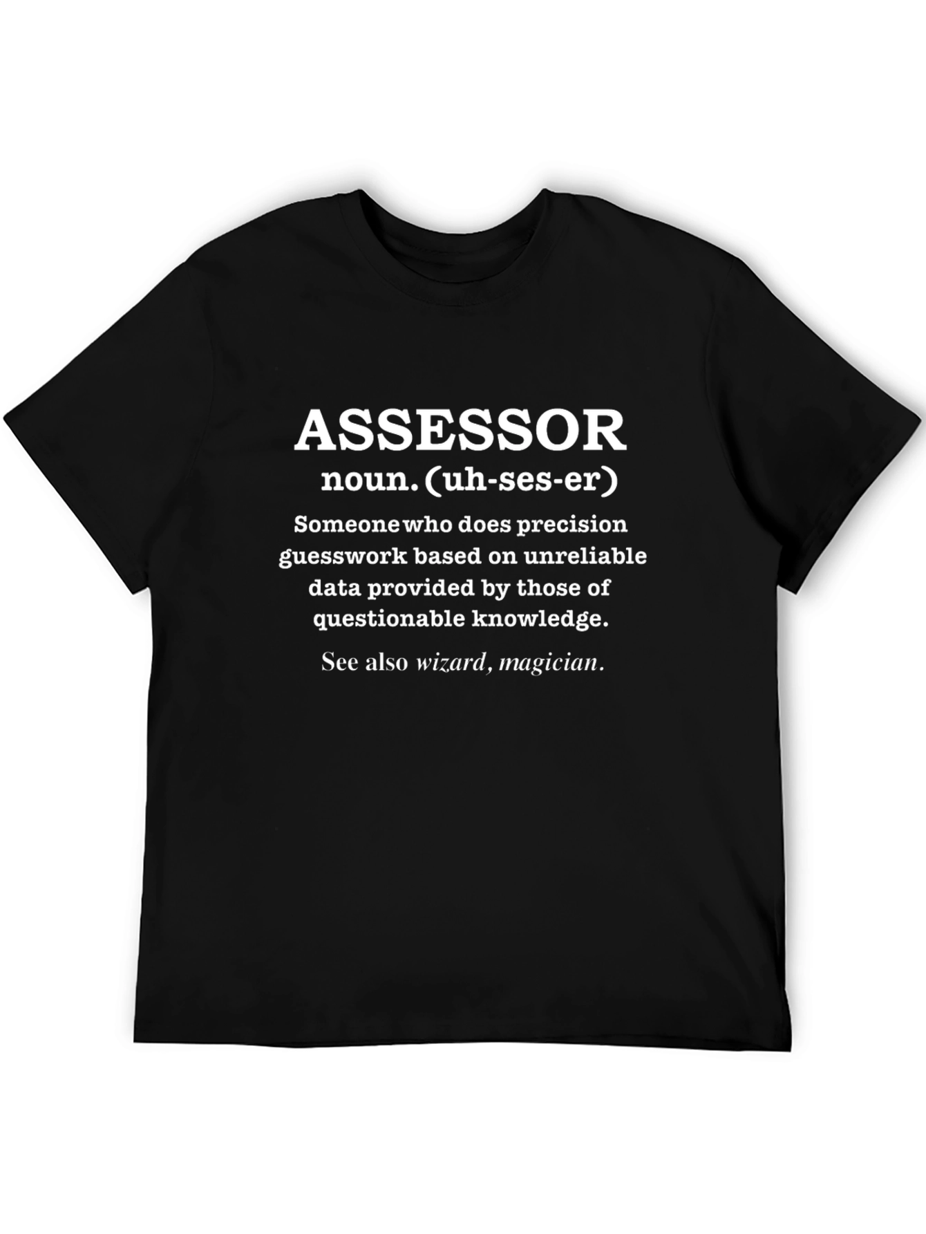 Assessor Definition Funny Black T-Shirt