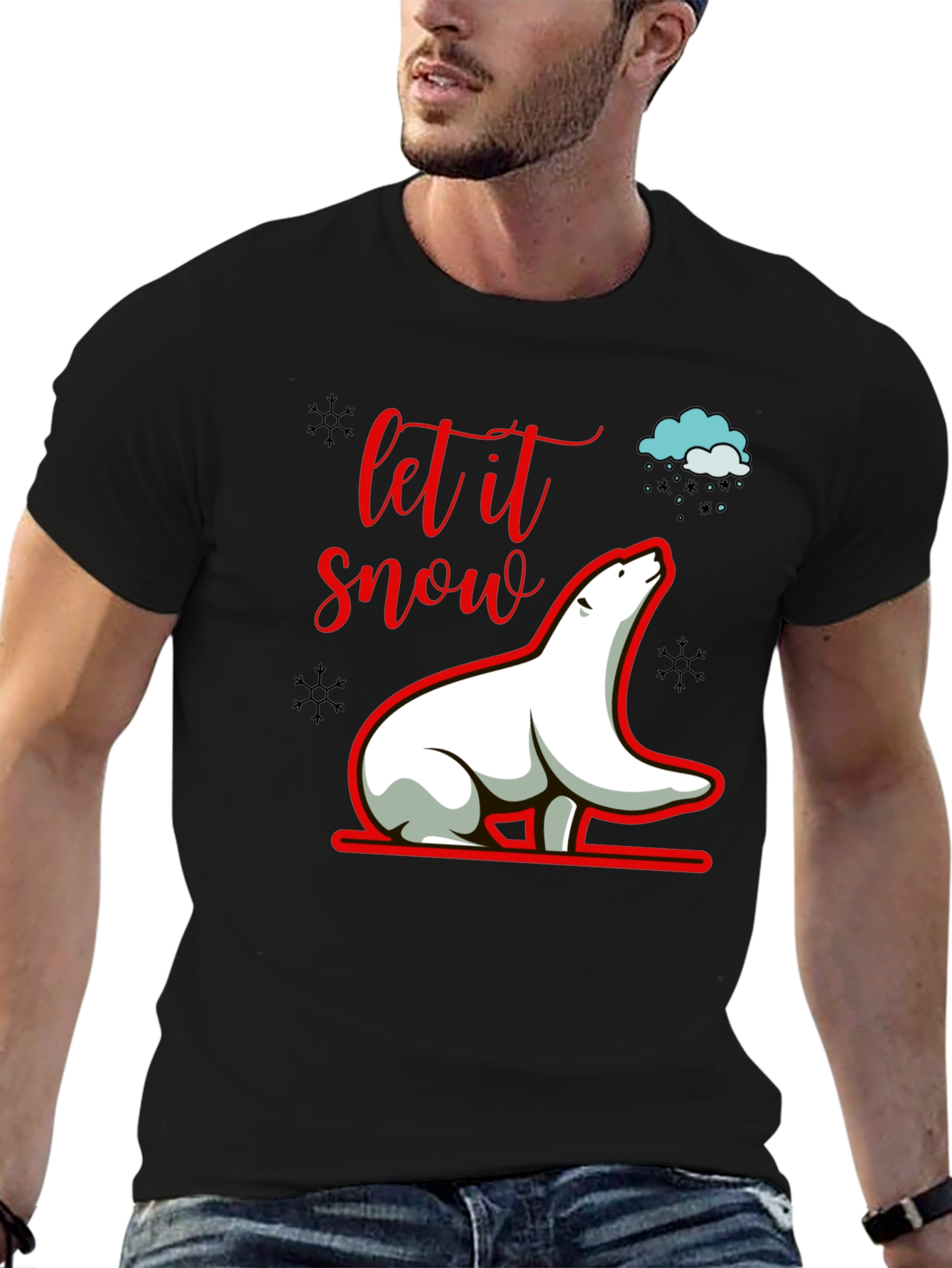 Let it Snow Polar Bear Graphic Tee