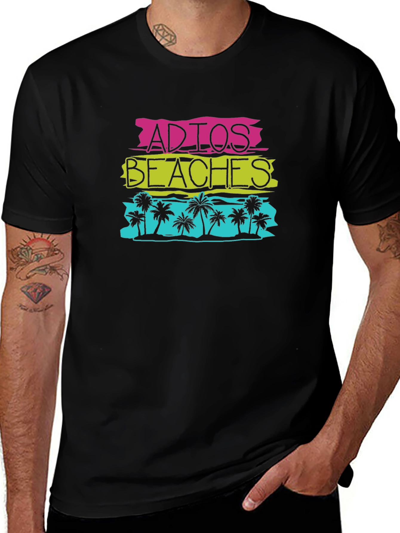 Adios Beaches Graphic Tee - Tropical Summer Shirt