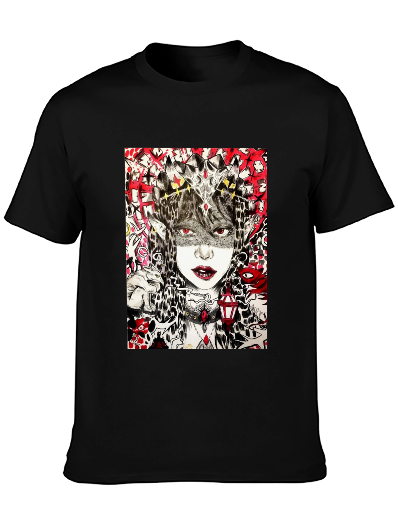 Edgy Graphic Tee - Black T-Shirt