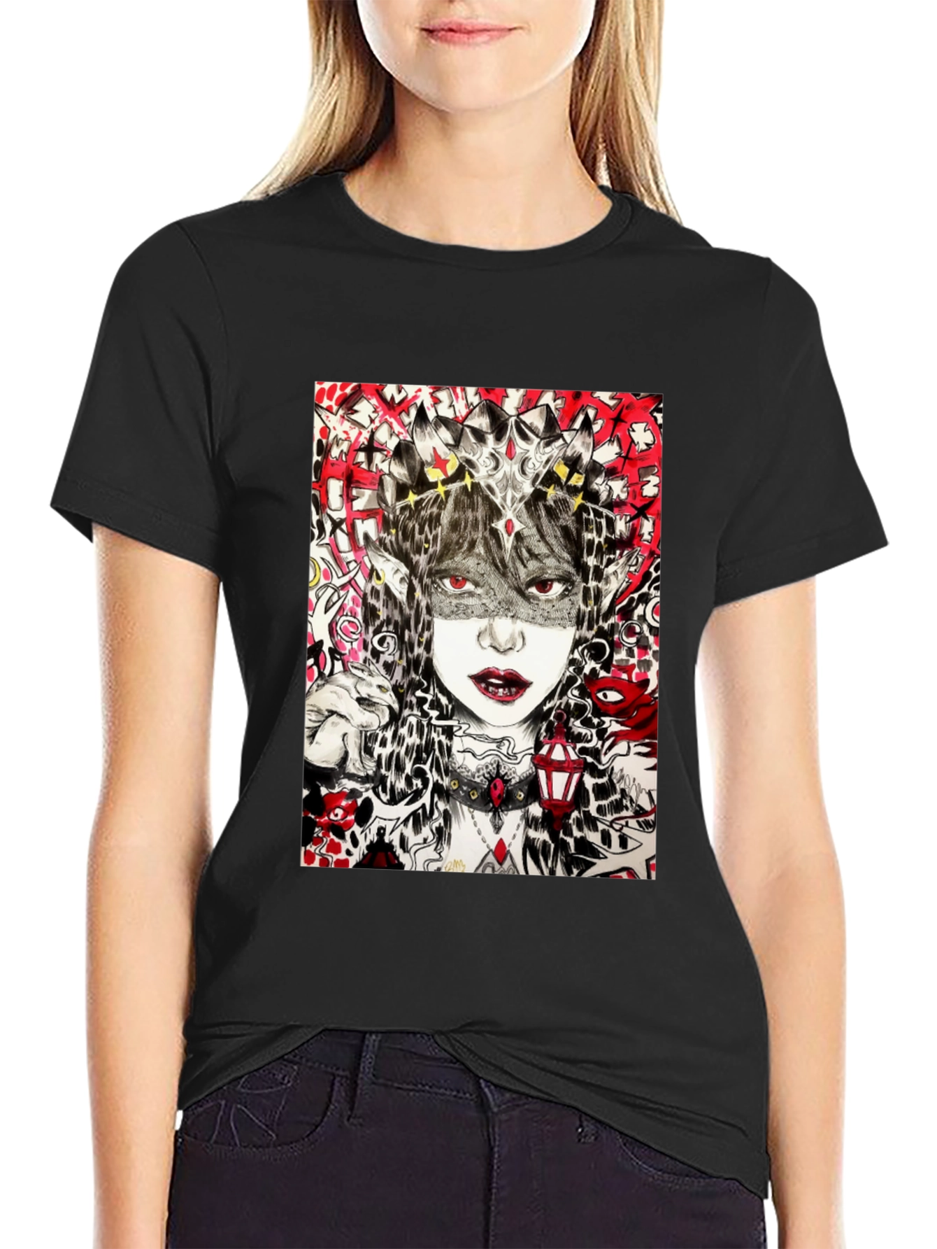 Edgy Graphic Tee - Black T-Shirt