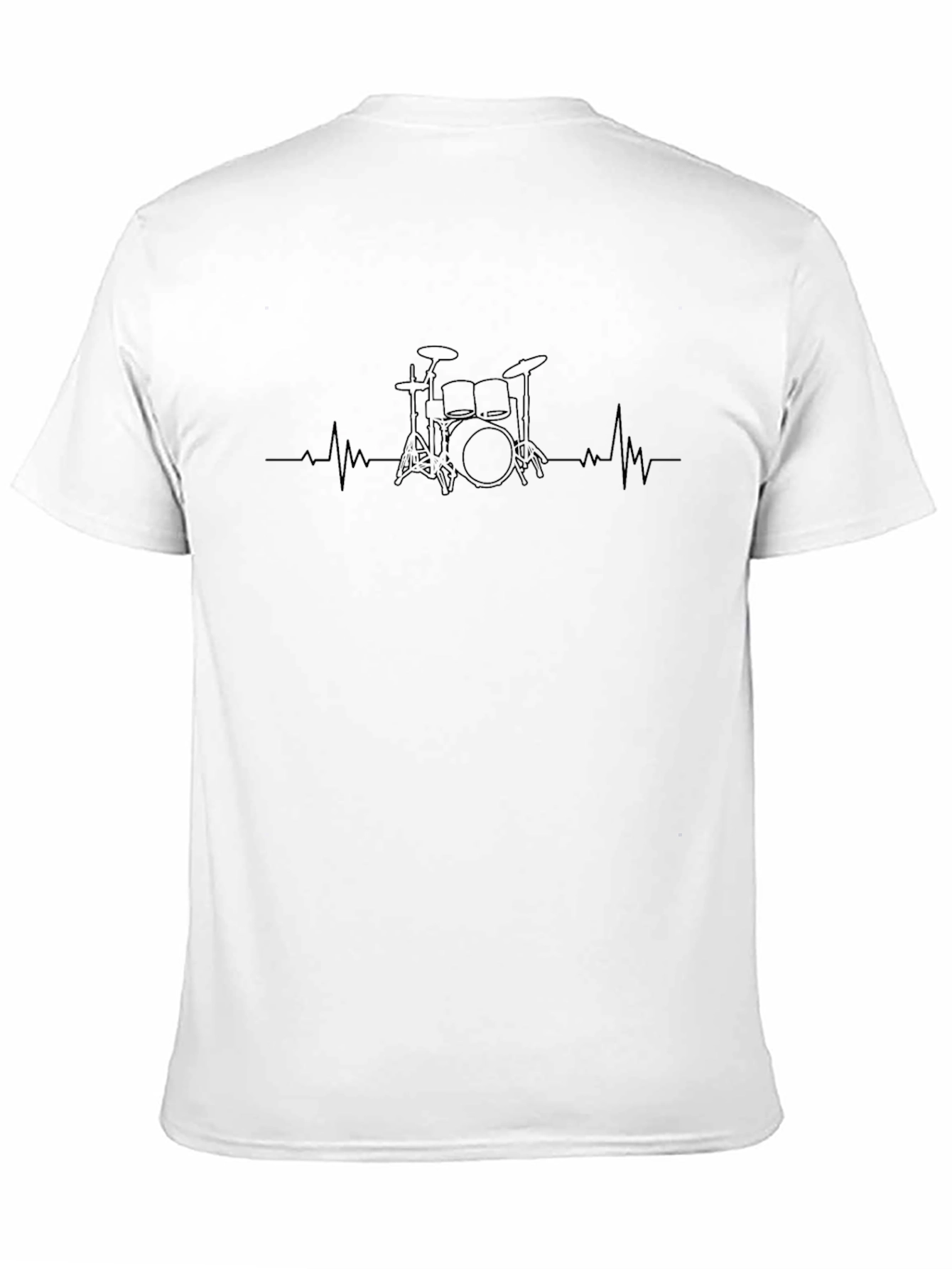 Drumset Heartbeat T-Shirt - Black