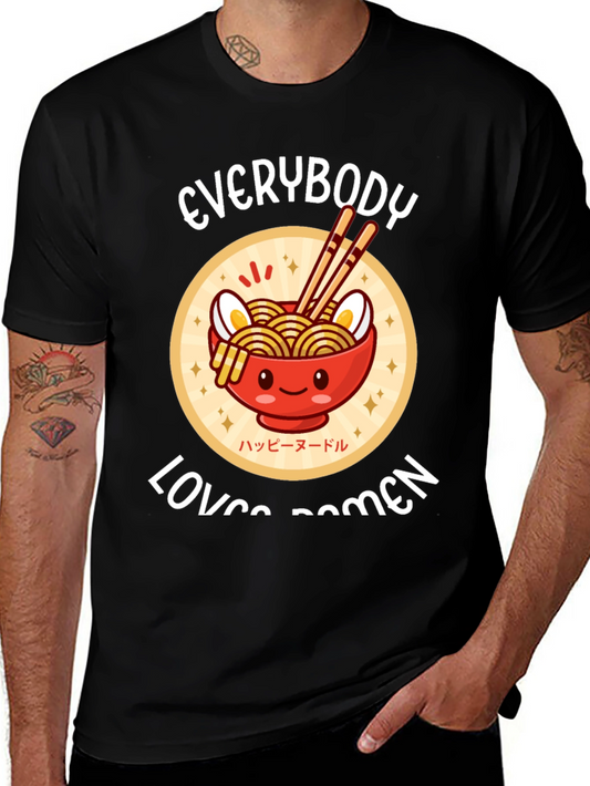 Everybody Loves Ramen Black Graphic Tee