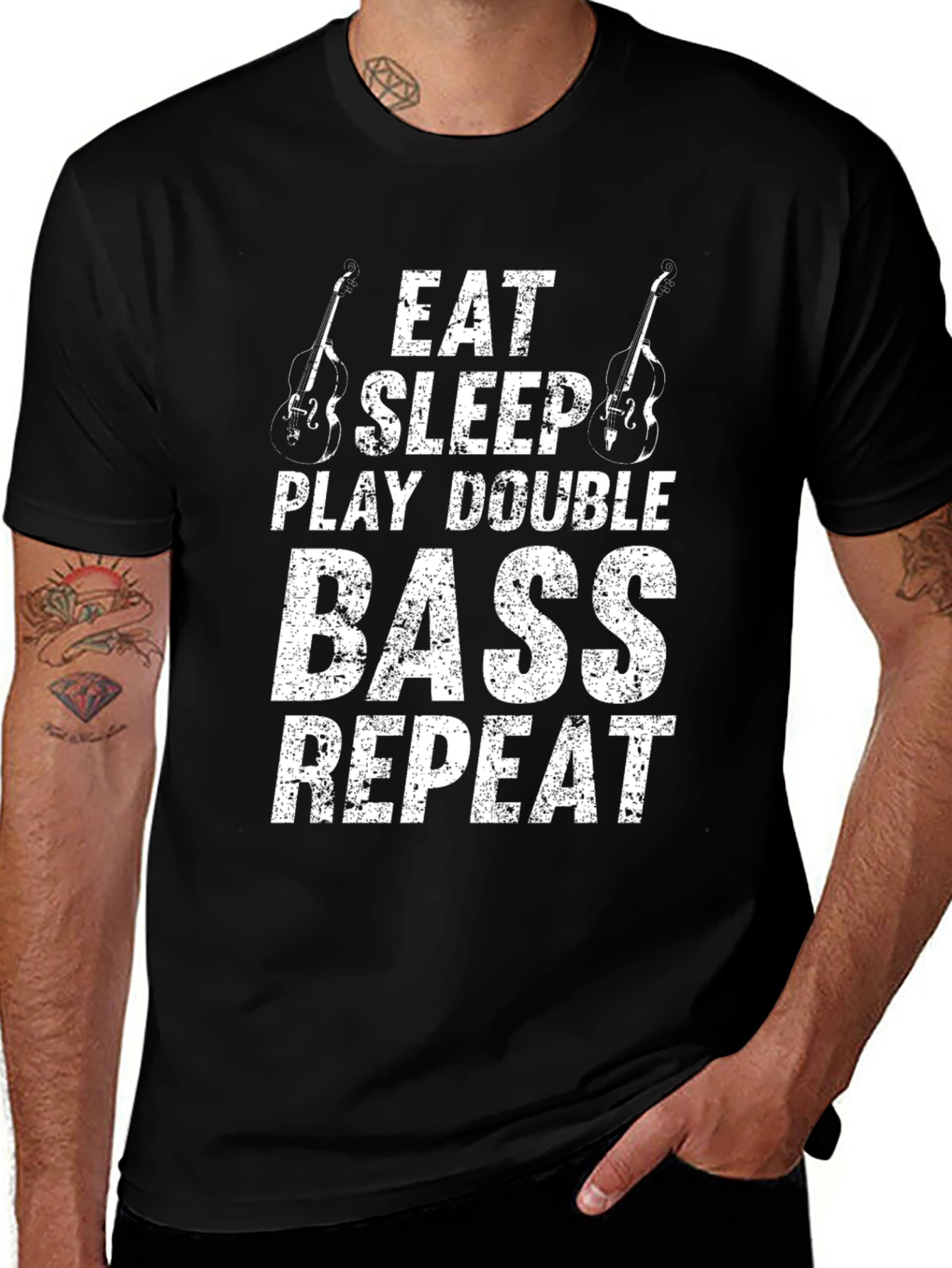 Eat Sleep Play Double Bass Repeat T-Shirt