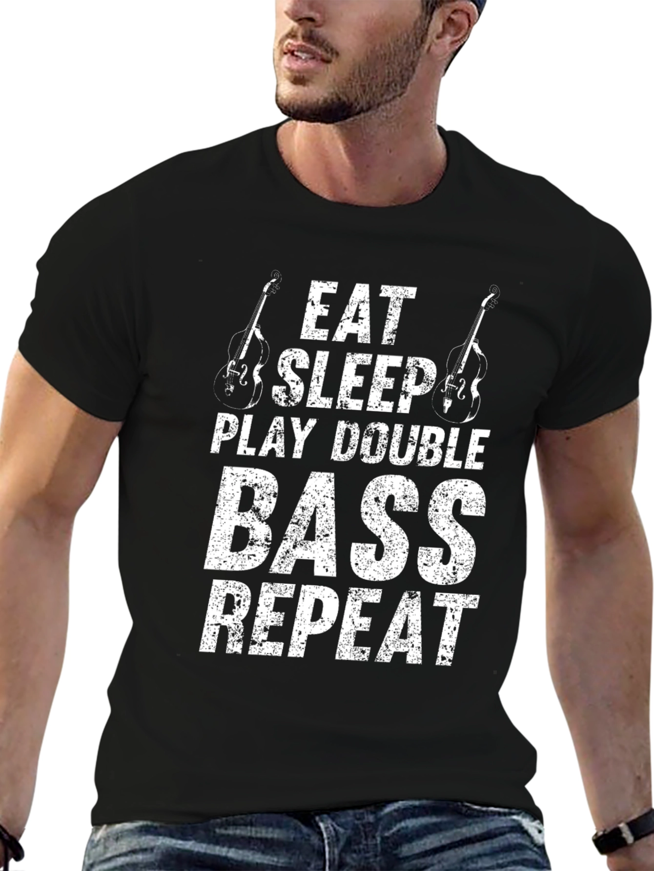 Eat Sleep Play Double Bass Repeat T-Shirt