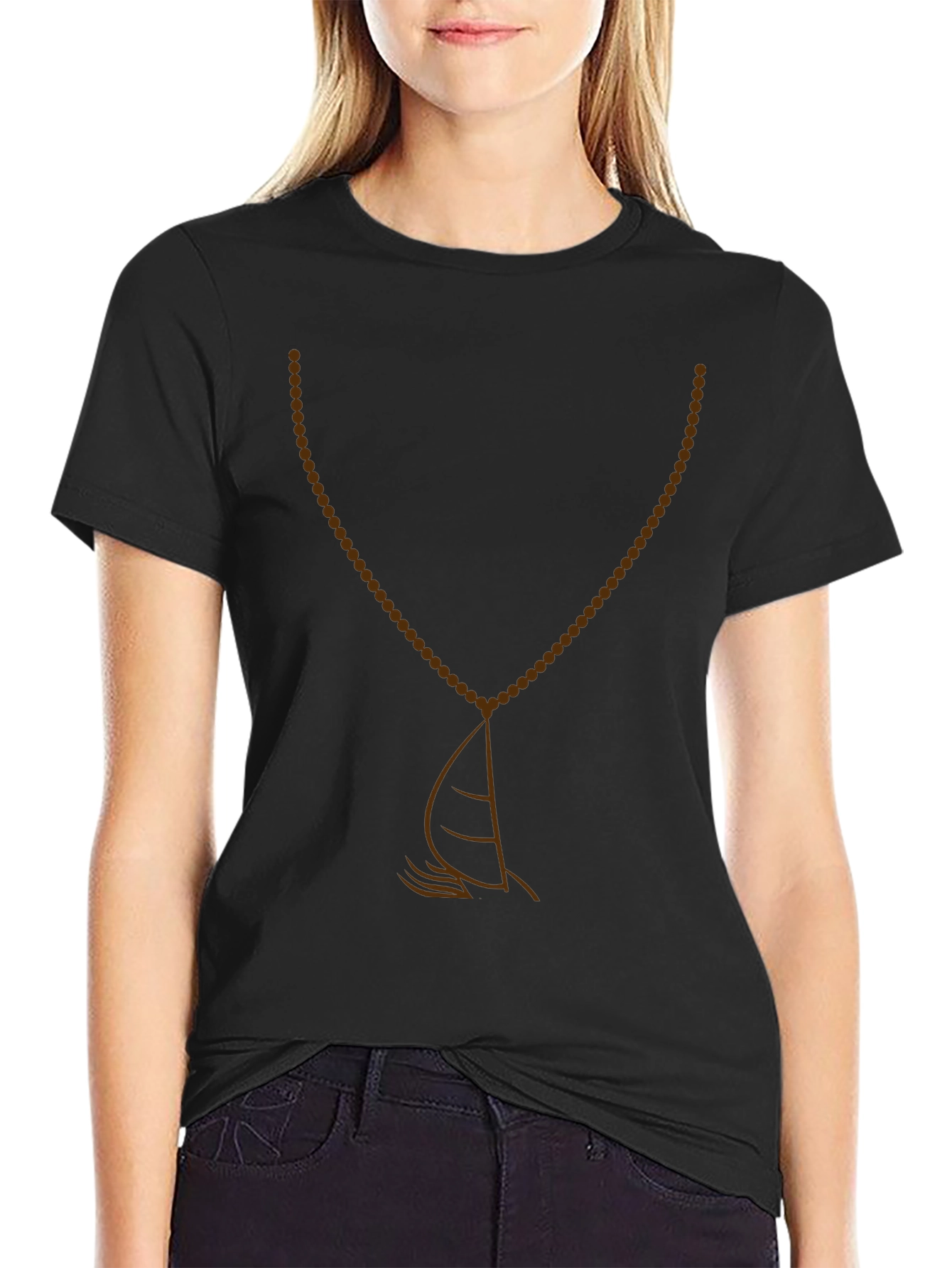 Sailboat Necklace Graphic T-Shirt