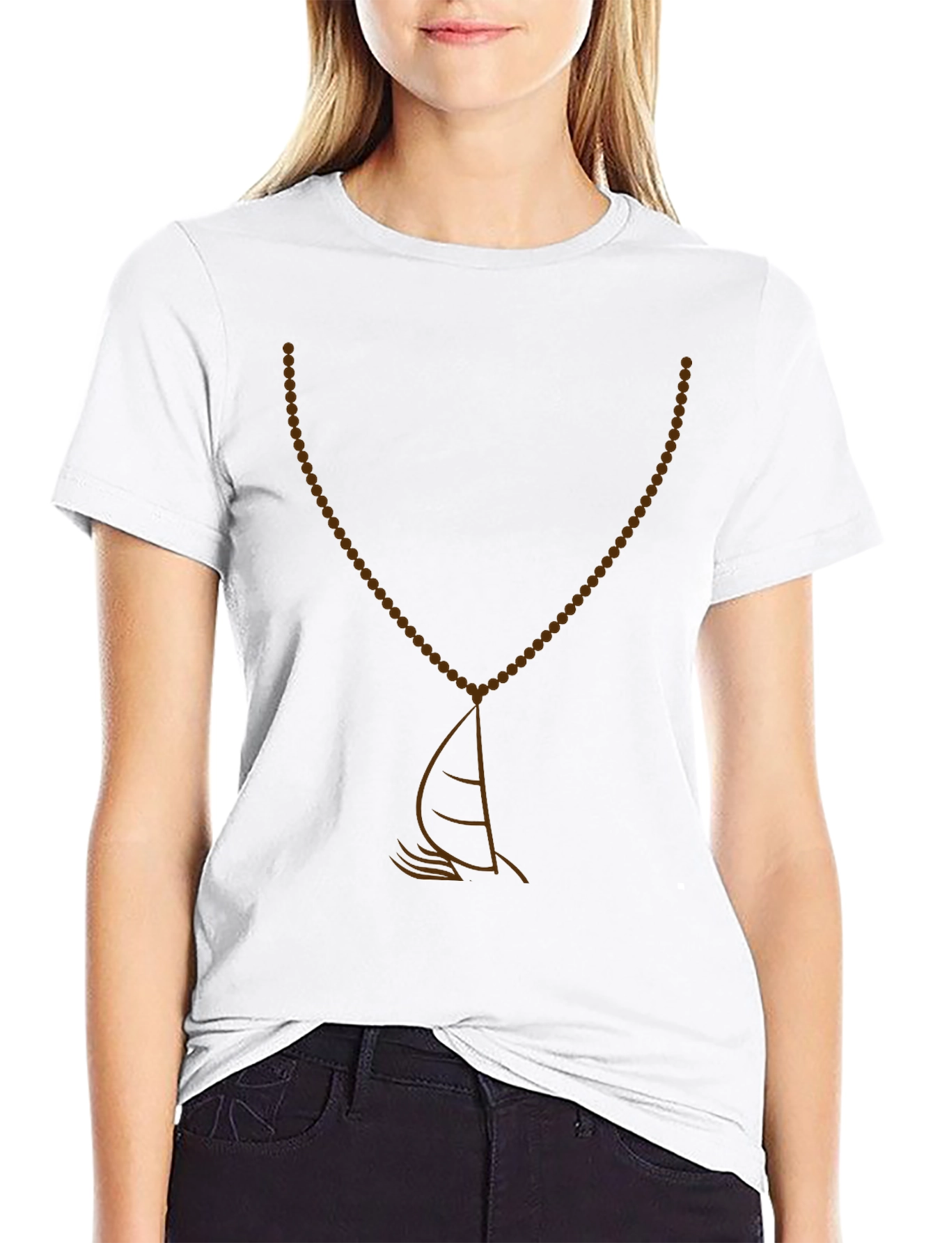 Sailboat Necklace Graphic T-Shirt