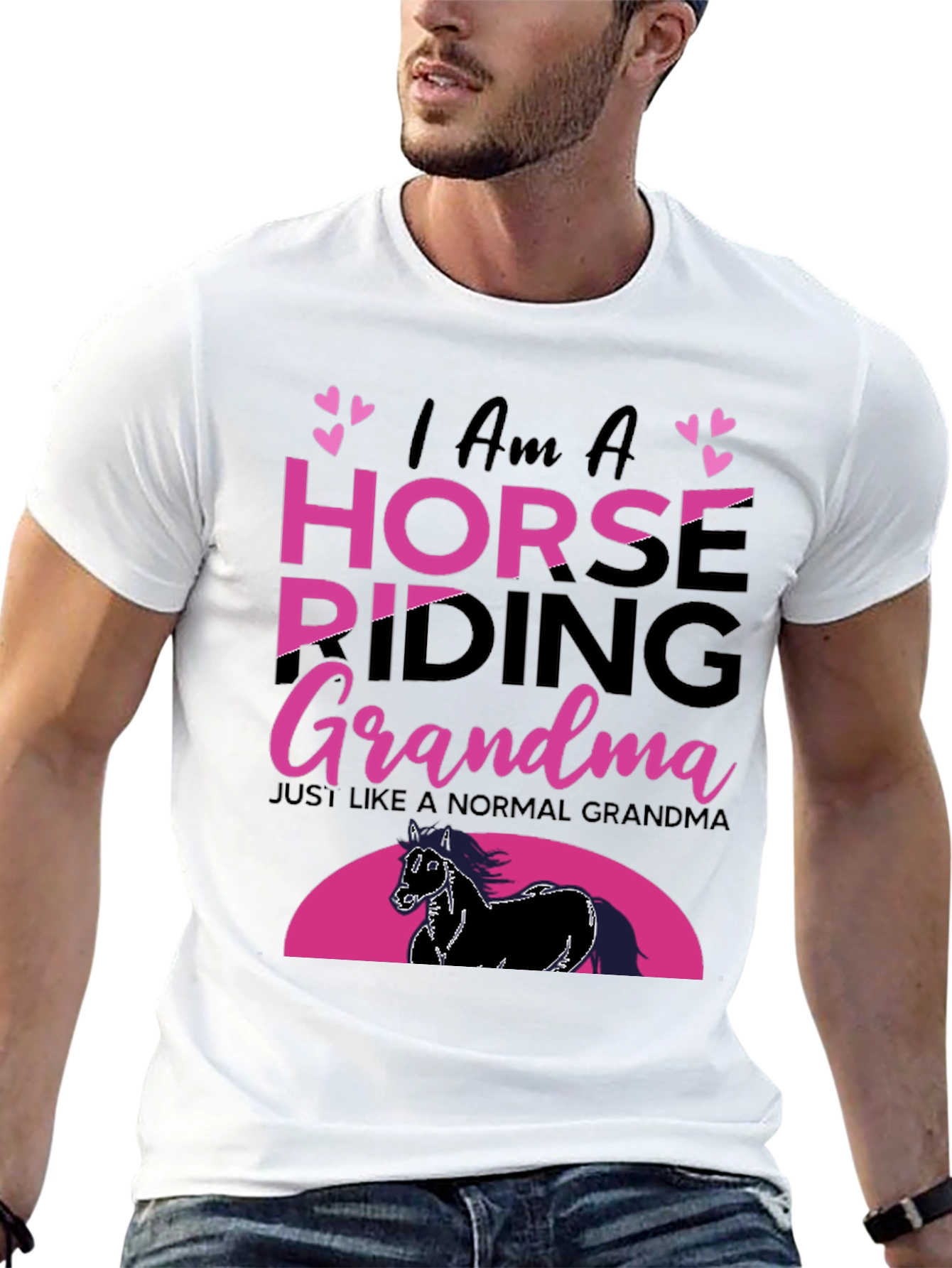 Horse Riding Grandma Graphic Tee
