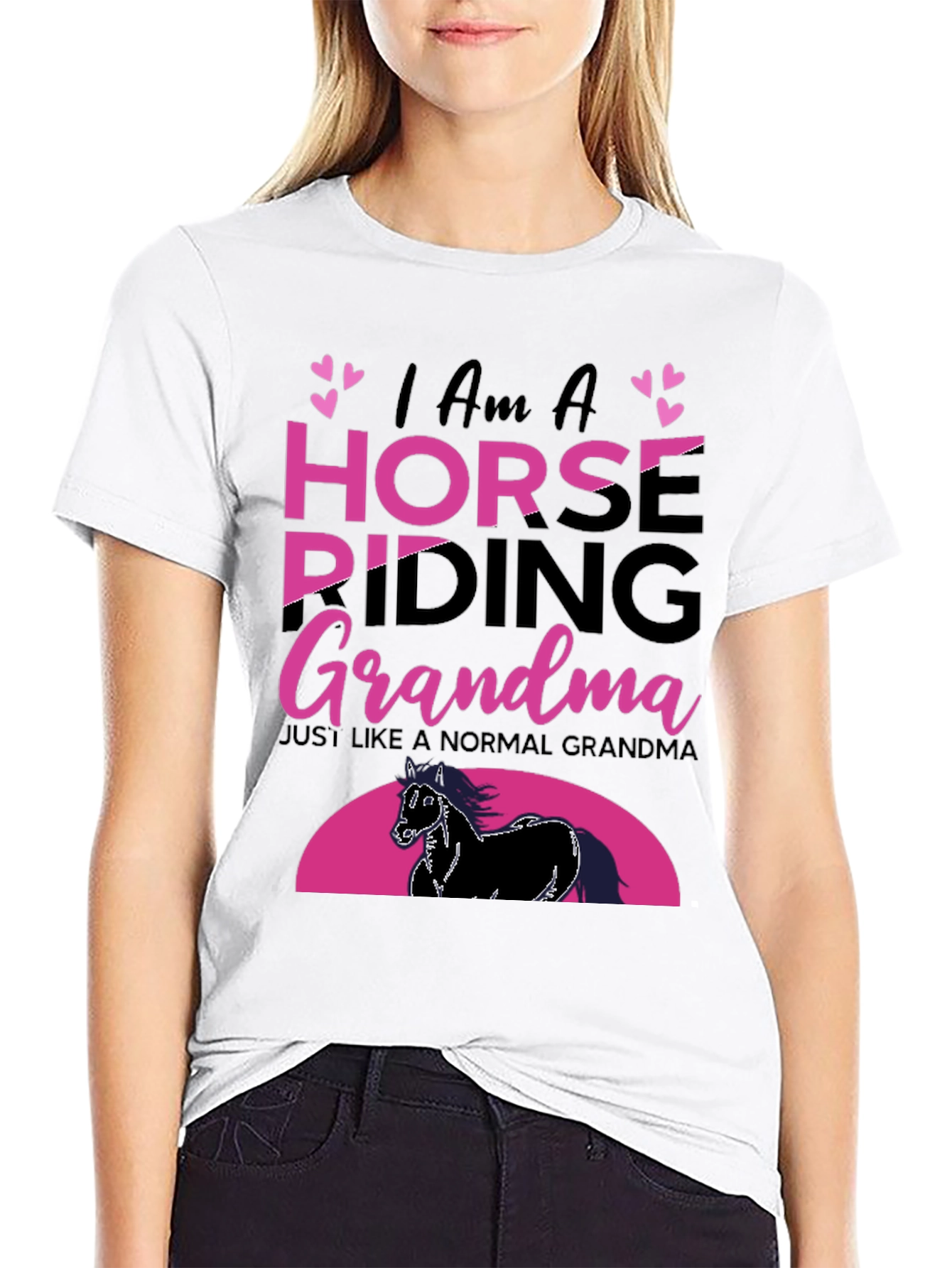 Horse Riding Grandma Graphic Tee