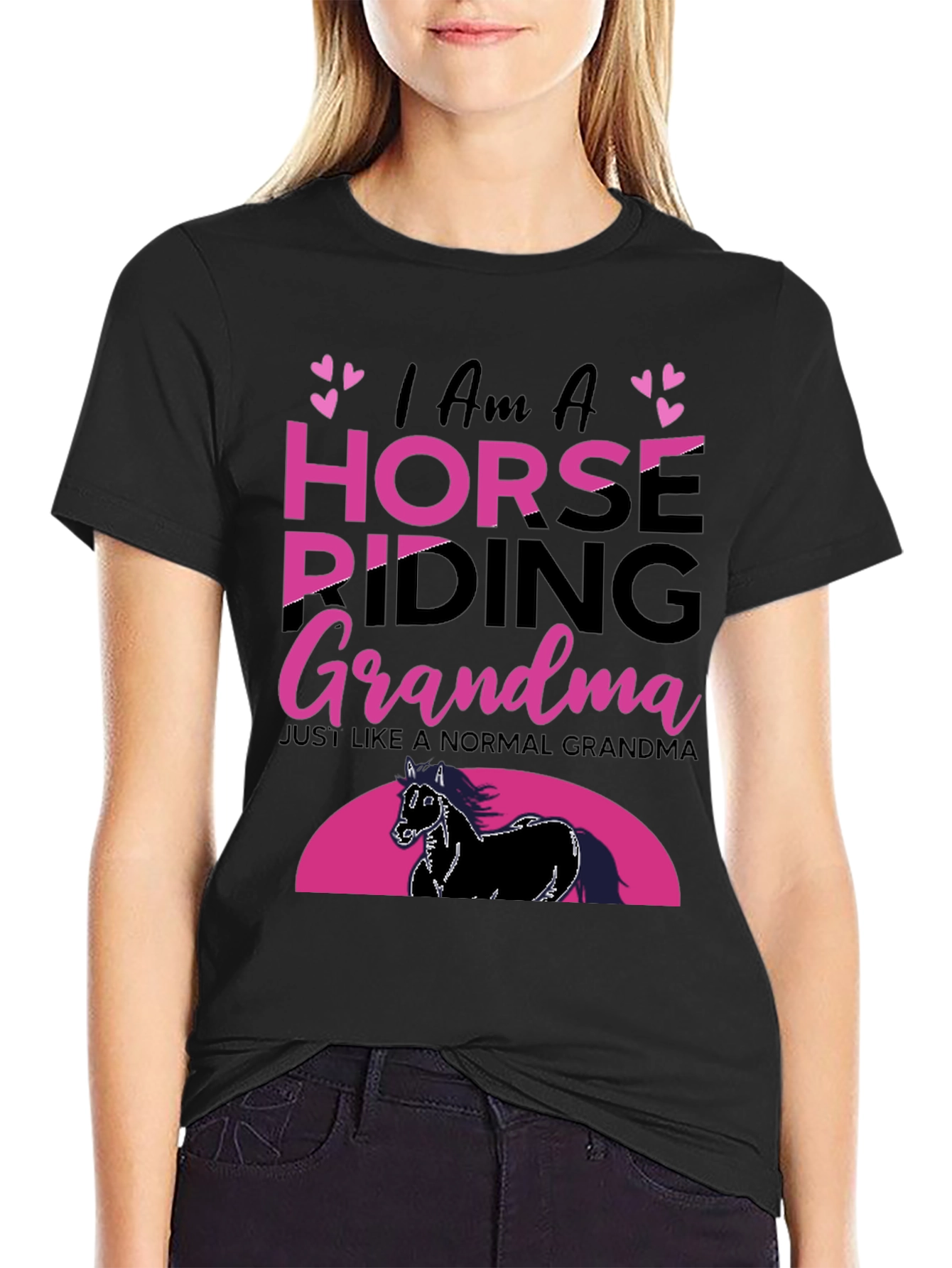 Horse Riding Grandma Graphic Tee