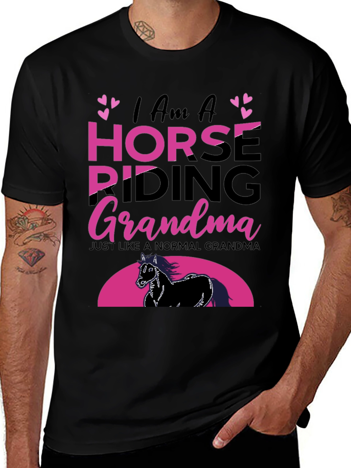 Horse Riding Grandma Graphic Tee