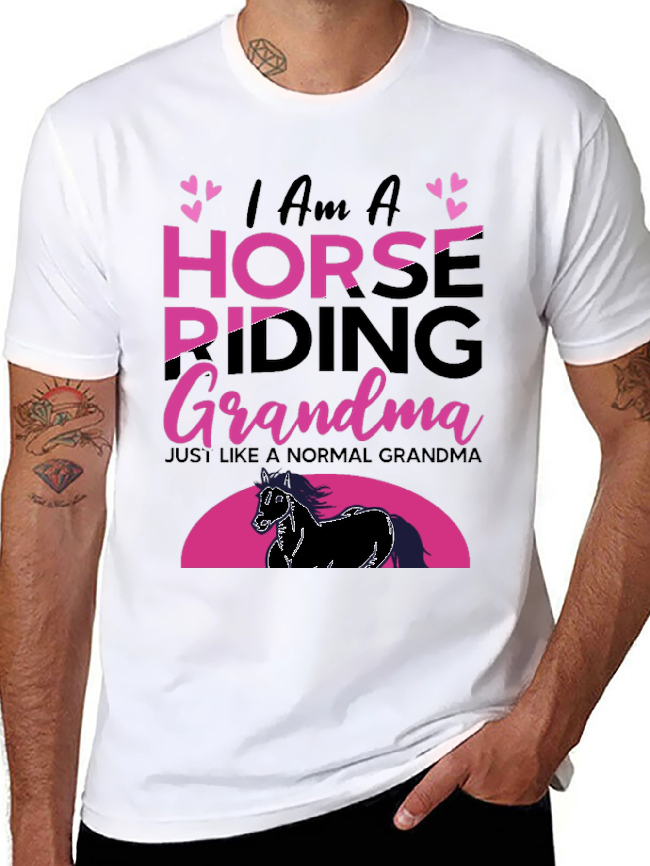 Horse Riding Grandma Graphic Tee