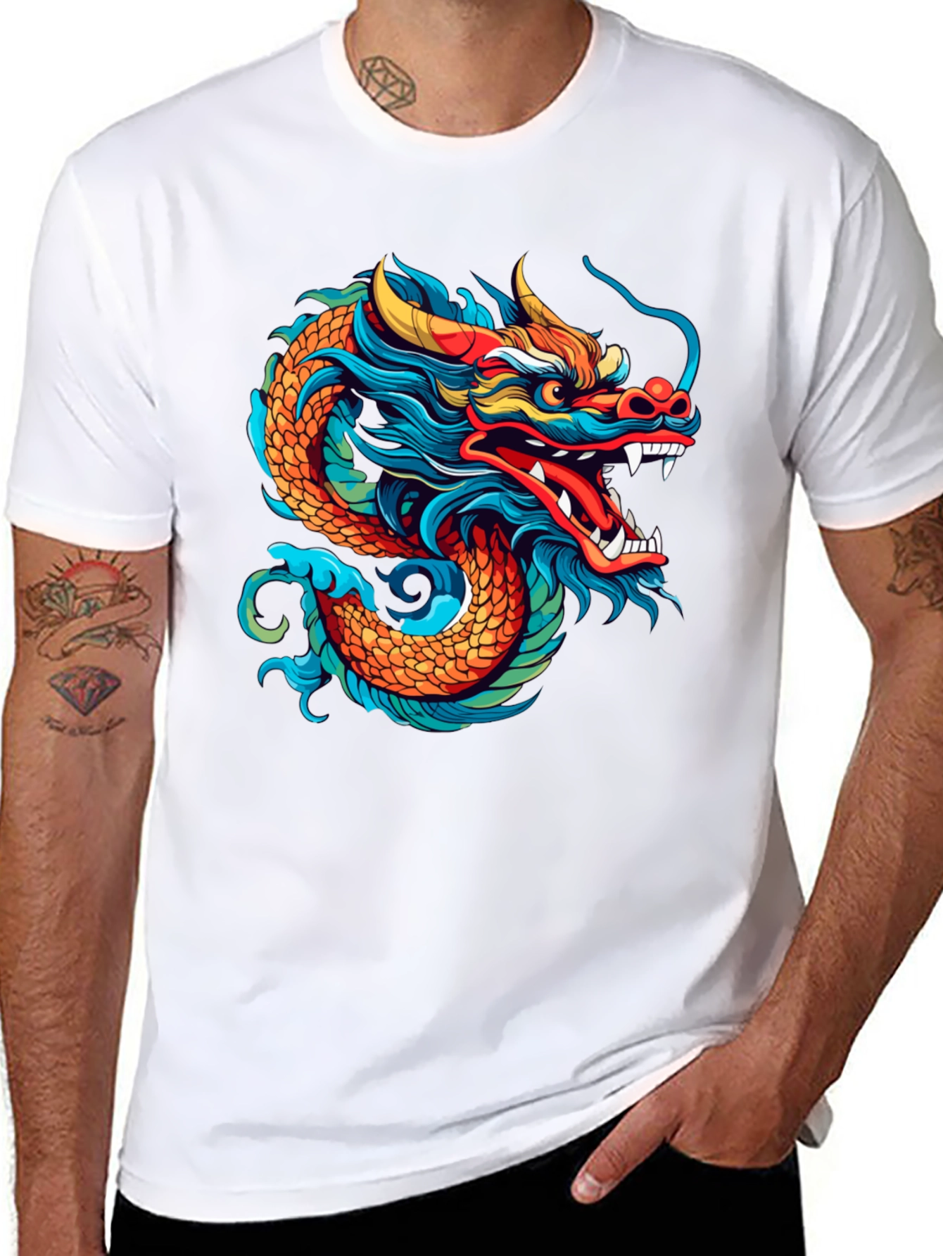 Dragon Graphic Tee - Mens Black T-Shirt