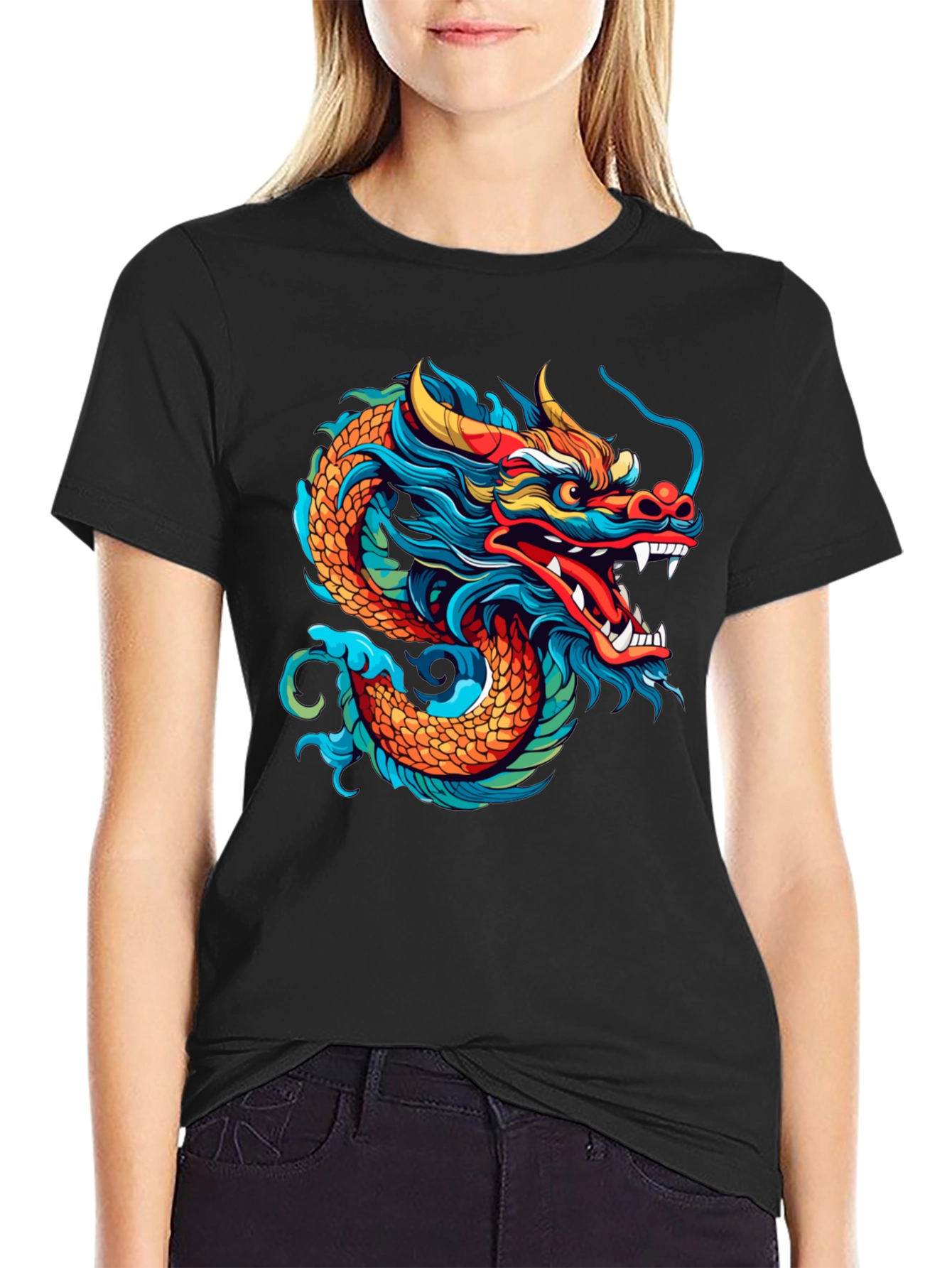 Dragon Graphic Tee - Mens Black T-Shirt
