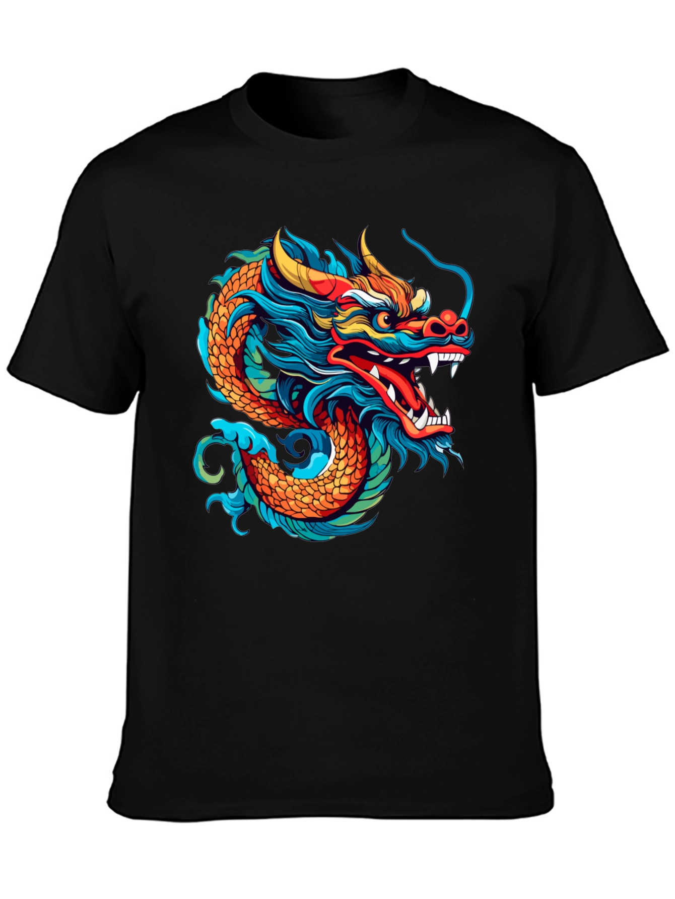 Dragon Graphic Tee - Mens Black T-Shirt