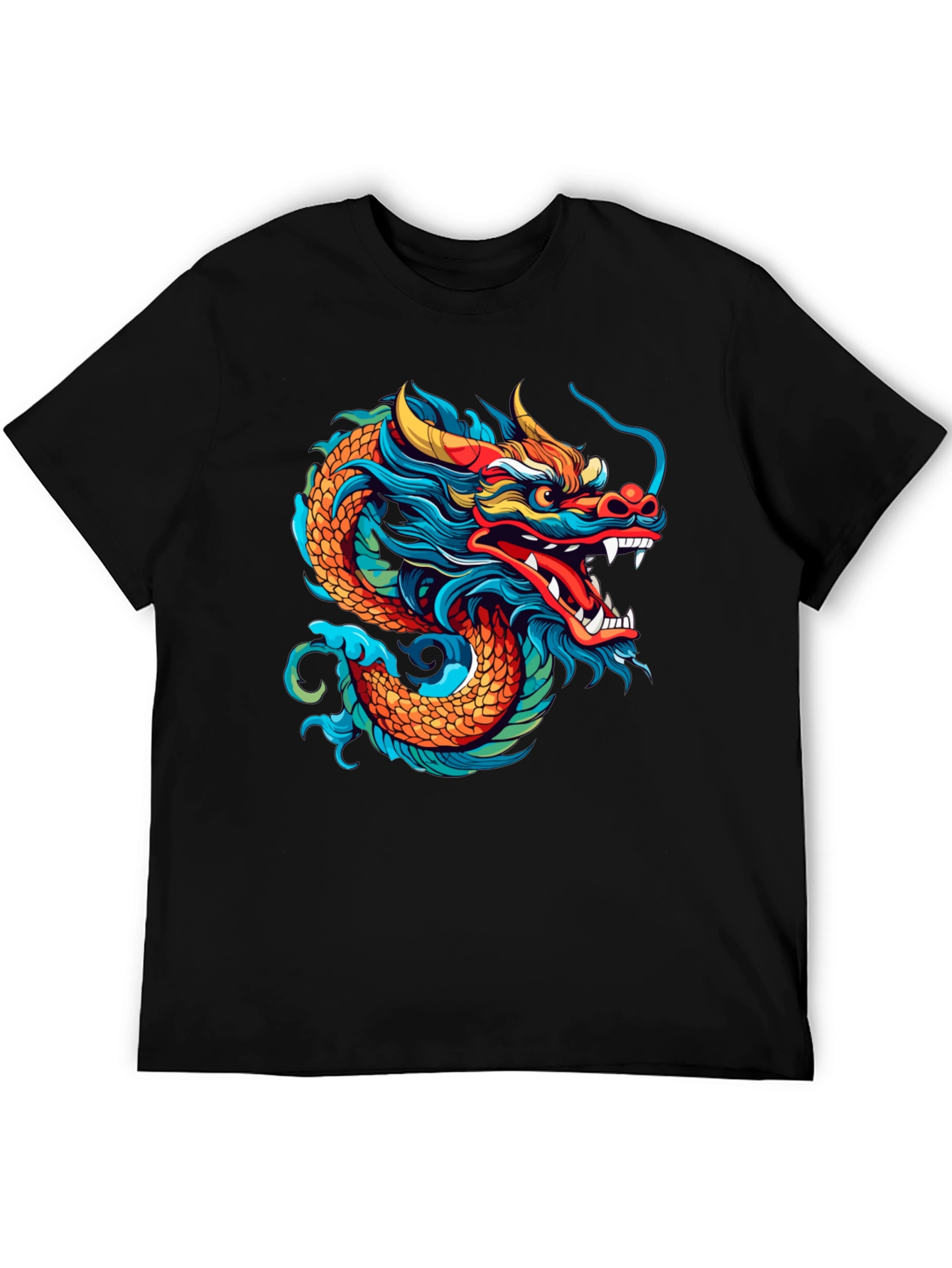 Dragon Graphic Tee - Mens Black T-Shirt