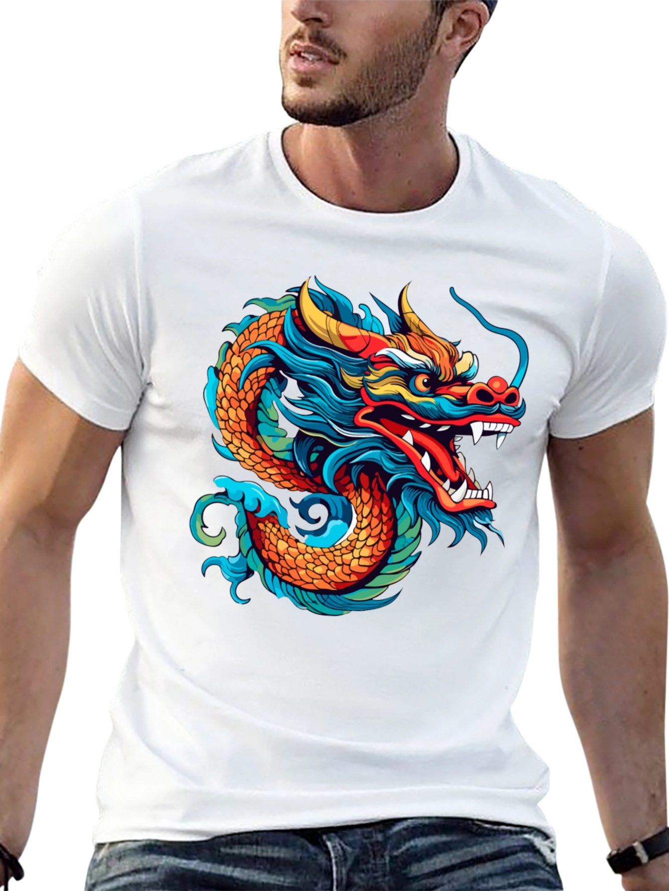Dragon Graphic Tee - Mens Black T-Shirt