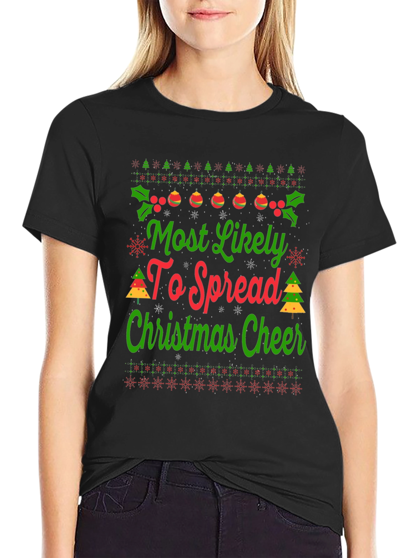 Funny Christmas Cheer Graphic Tee