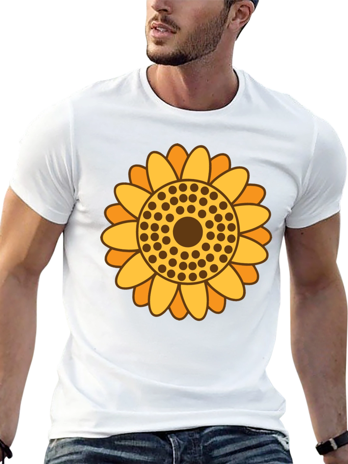 Sunflower Graphic Tee - Retro Style