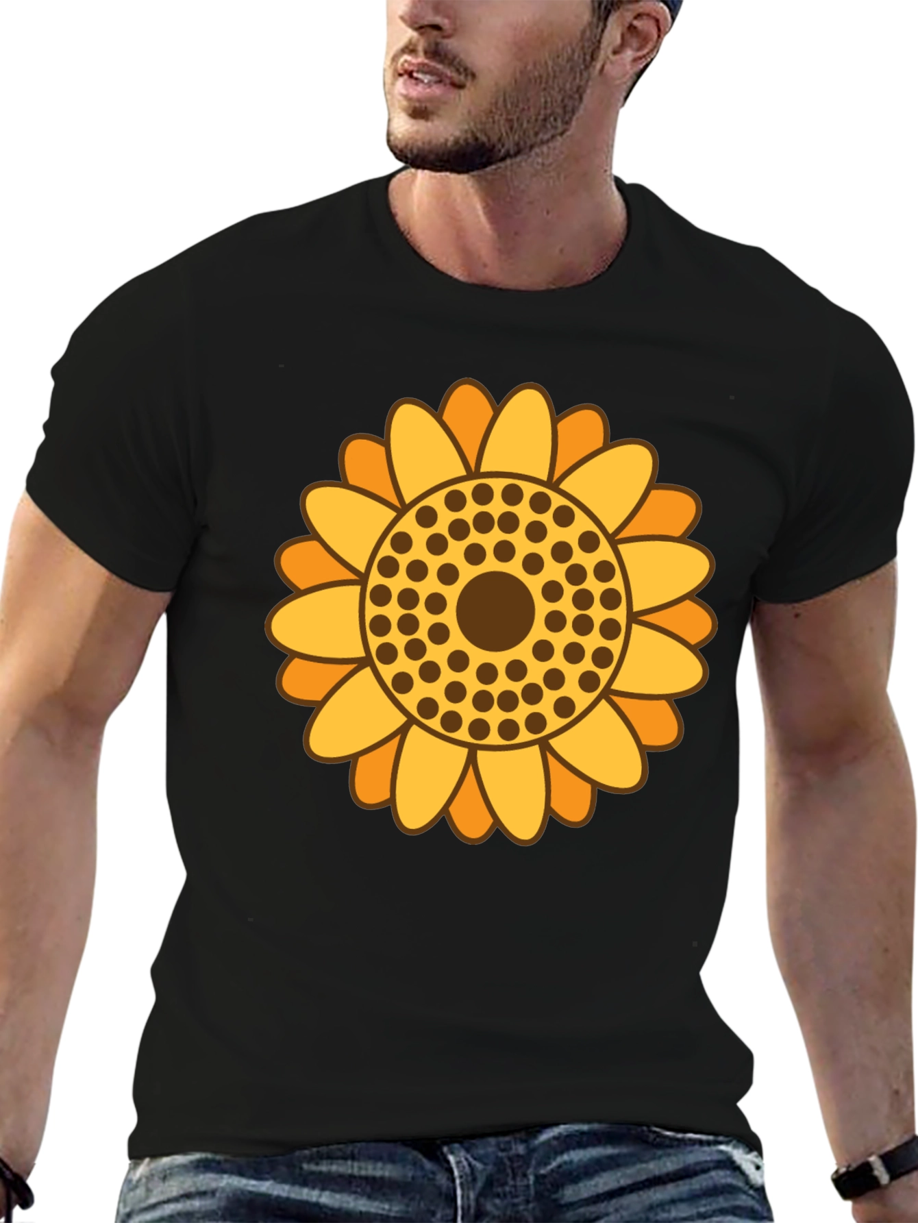 Sunflower Graphic Tee - Retro Style