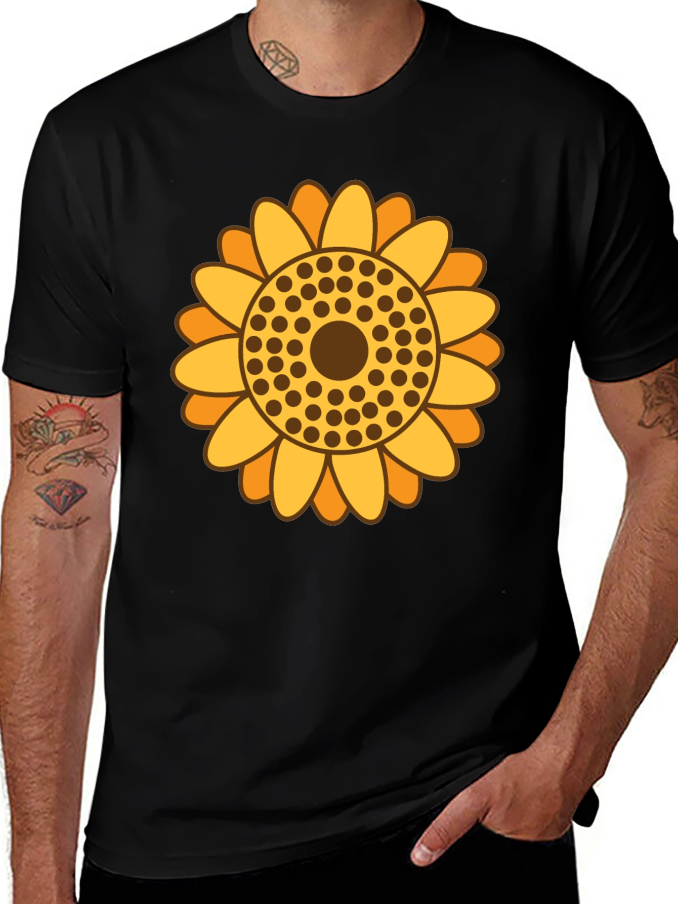 Sunflower Graphic Tee - Retro Style