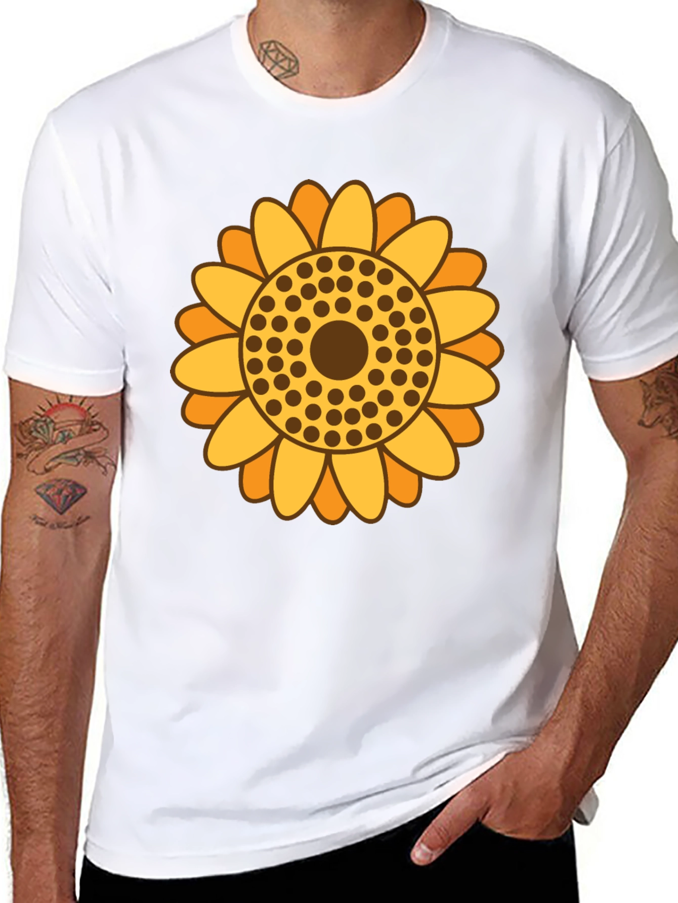 Sunflower Graphic Tee - Retro Style