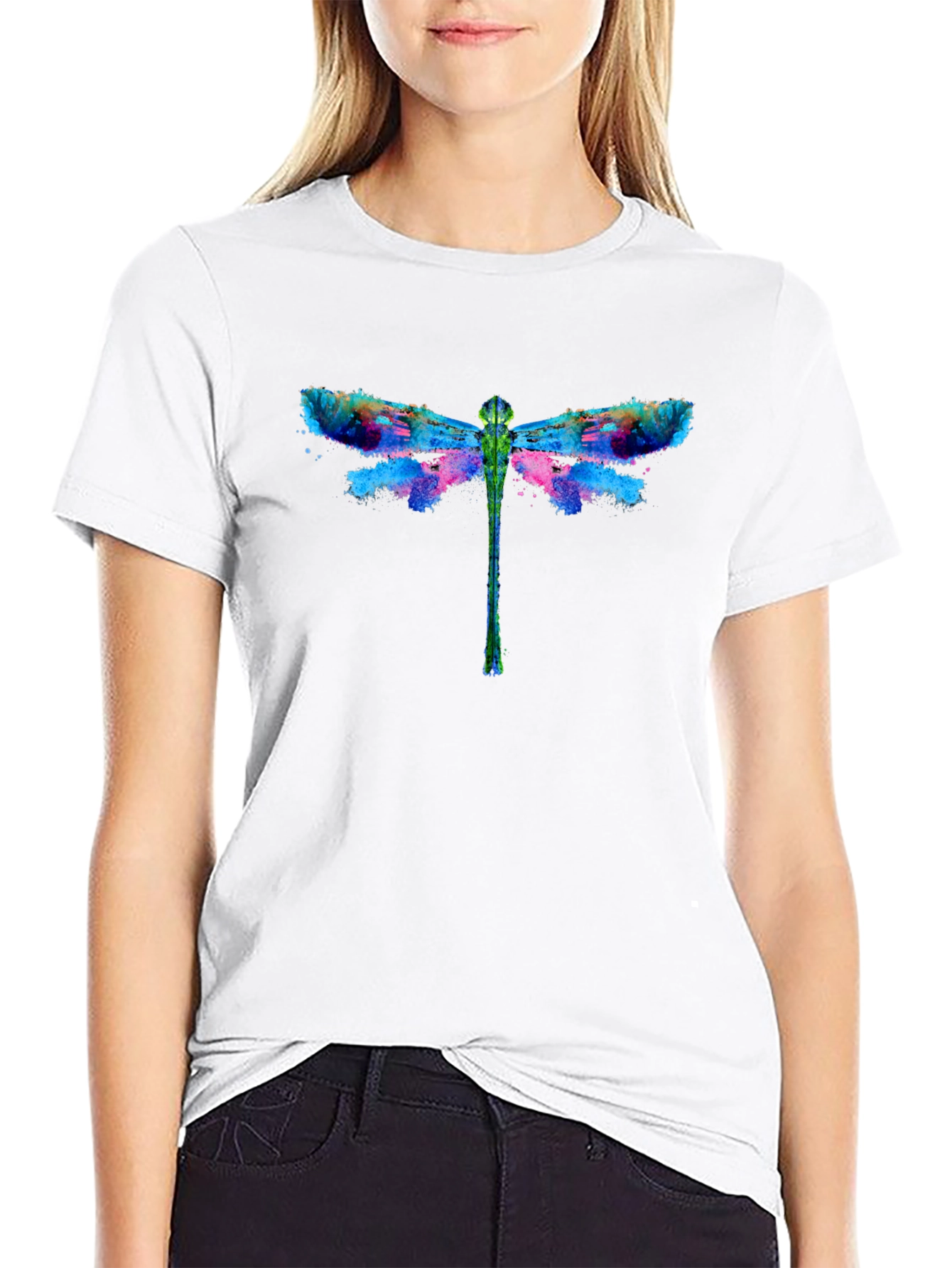 Dragonfly Graphic Black T-Shirt