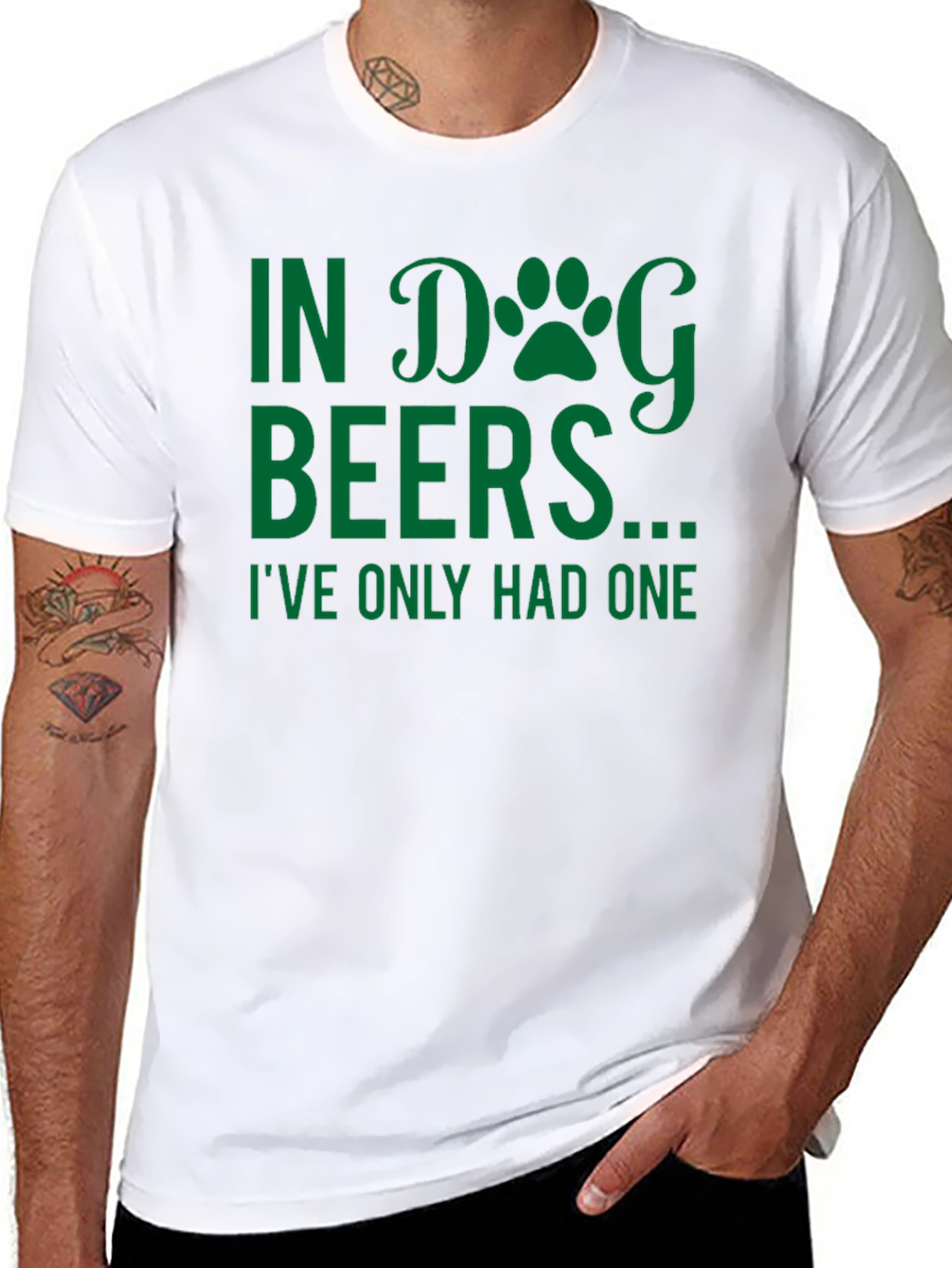 In Dog Beers T-Shirt - Humorous Graphic Tee