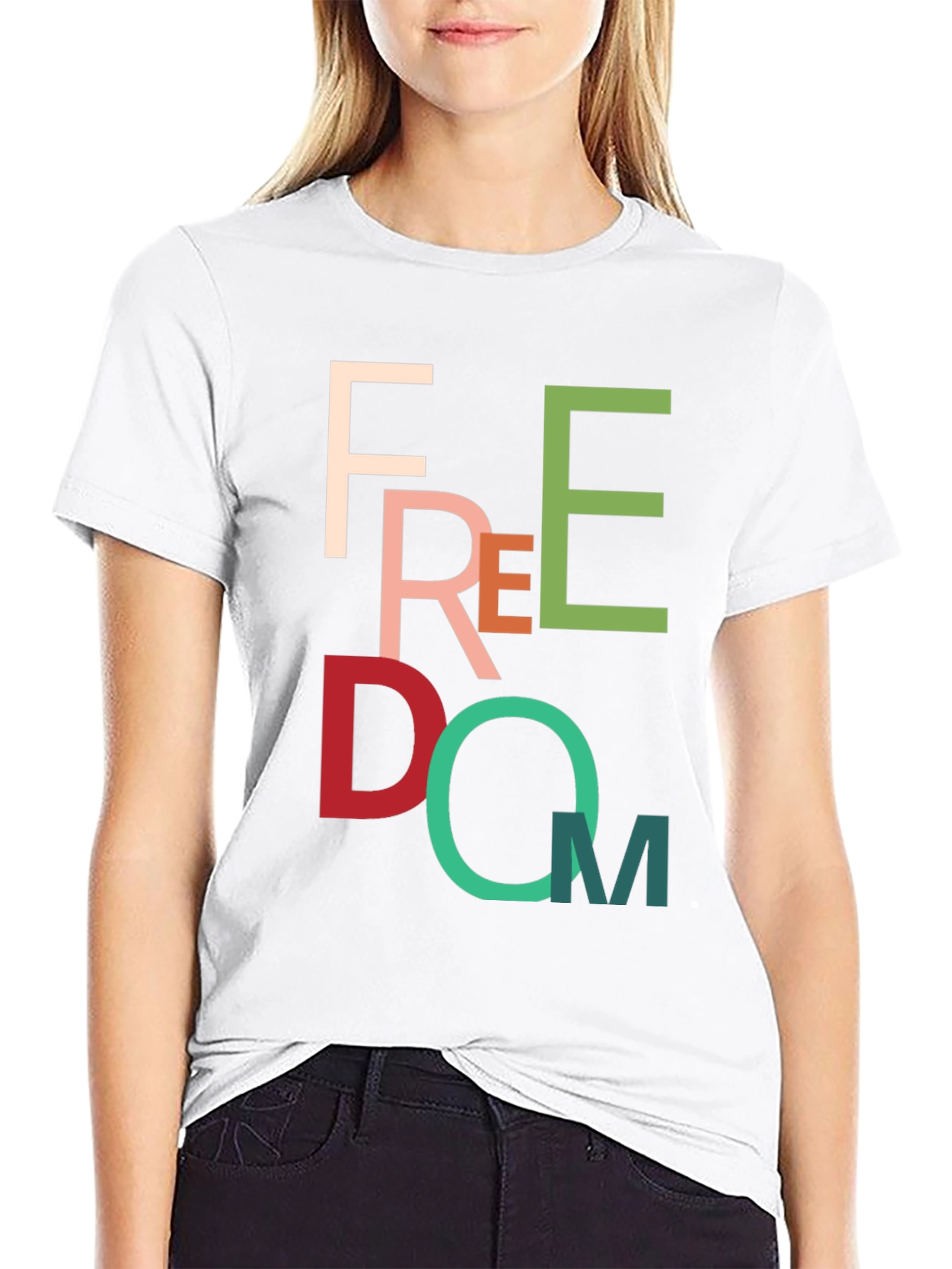 Colorful Freedom Graphic T-Shirt