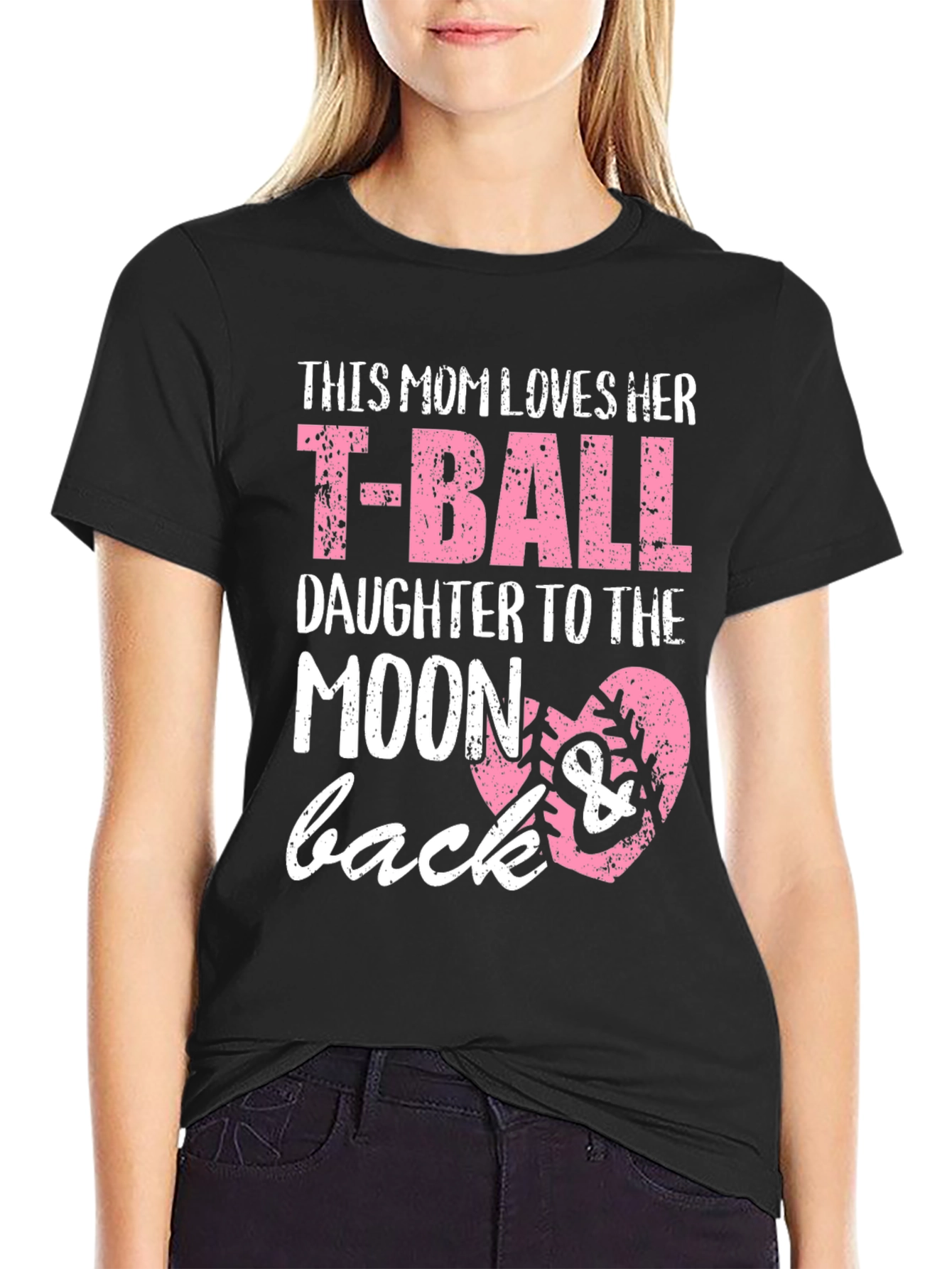 T-Ball Mom T-Shirt: Love You to the Moon