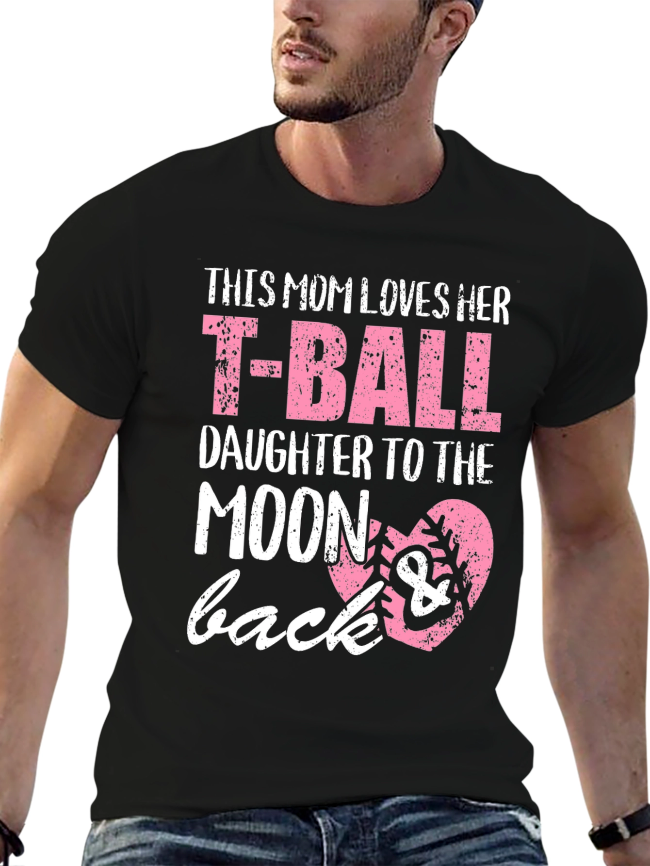 T-Ball Mom T-Shirt: Love You to the Moon