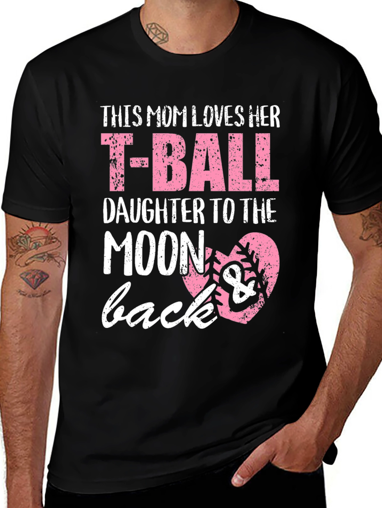 T-Ball Mom T-Shirt: Love You to the Moon