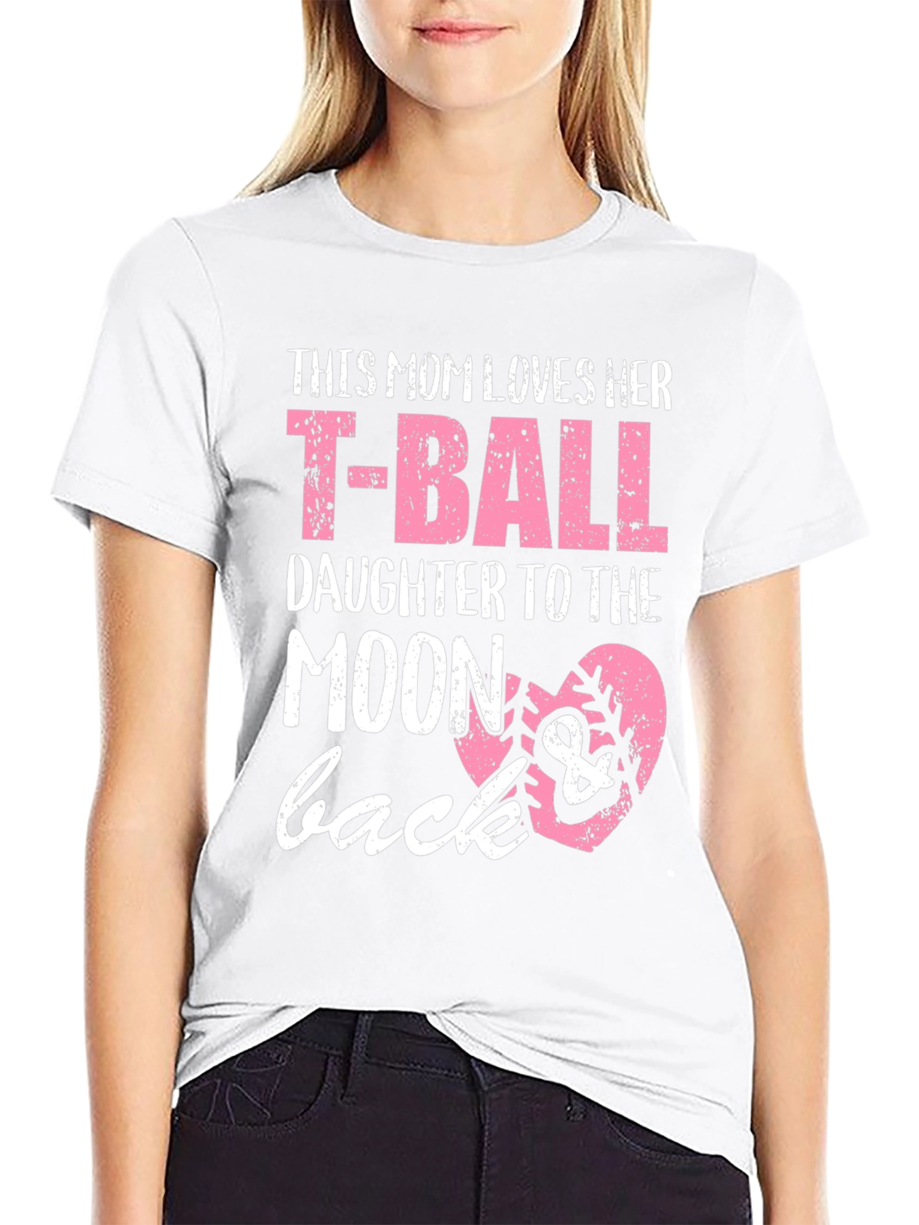 T-Ball Mom T-Shirt: Love You to the Moon