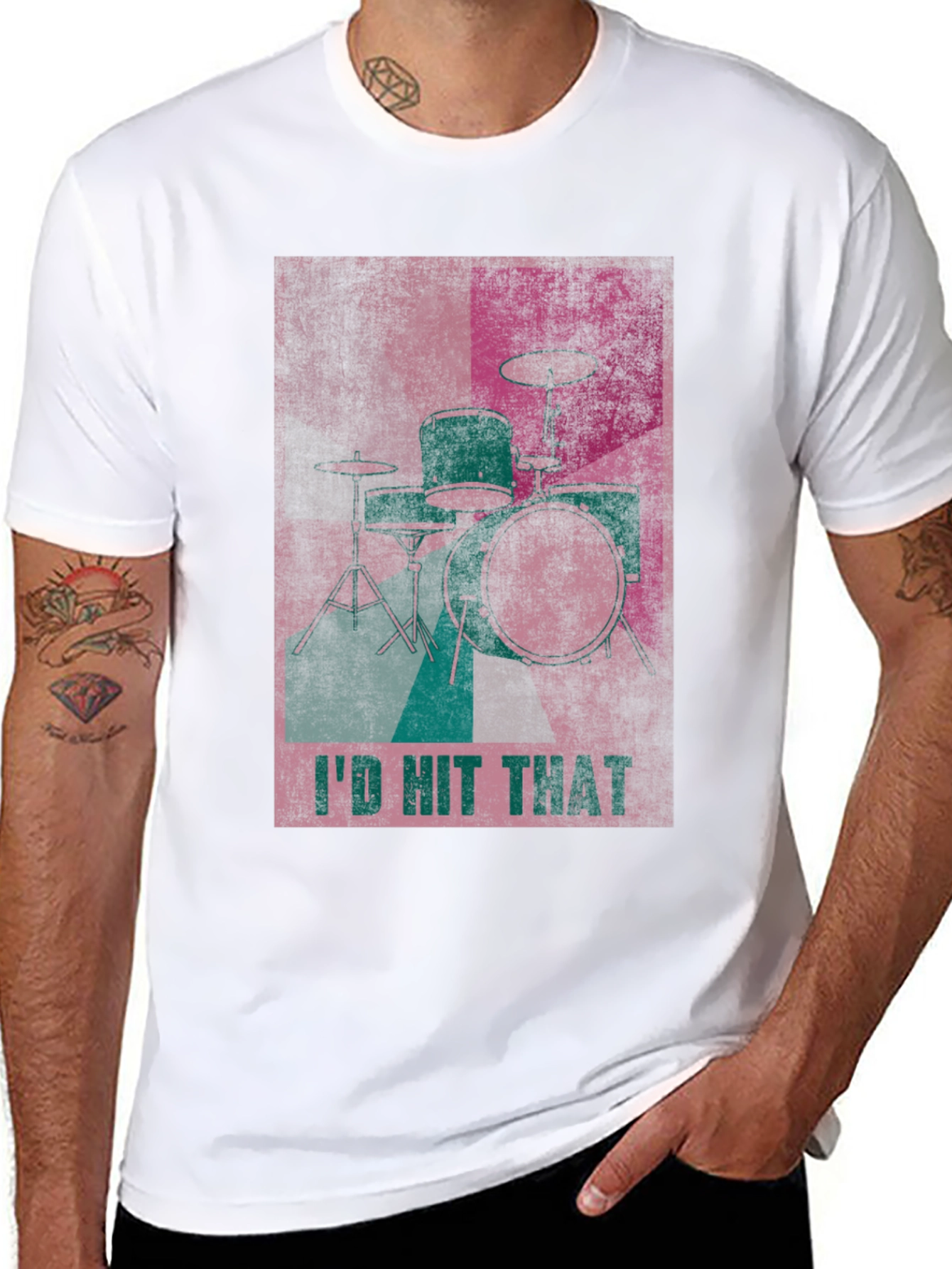 Id Hit That Drum Set Graphic Tee