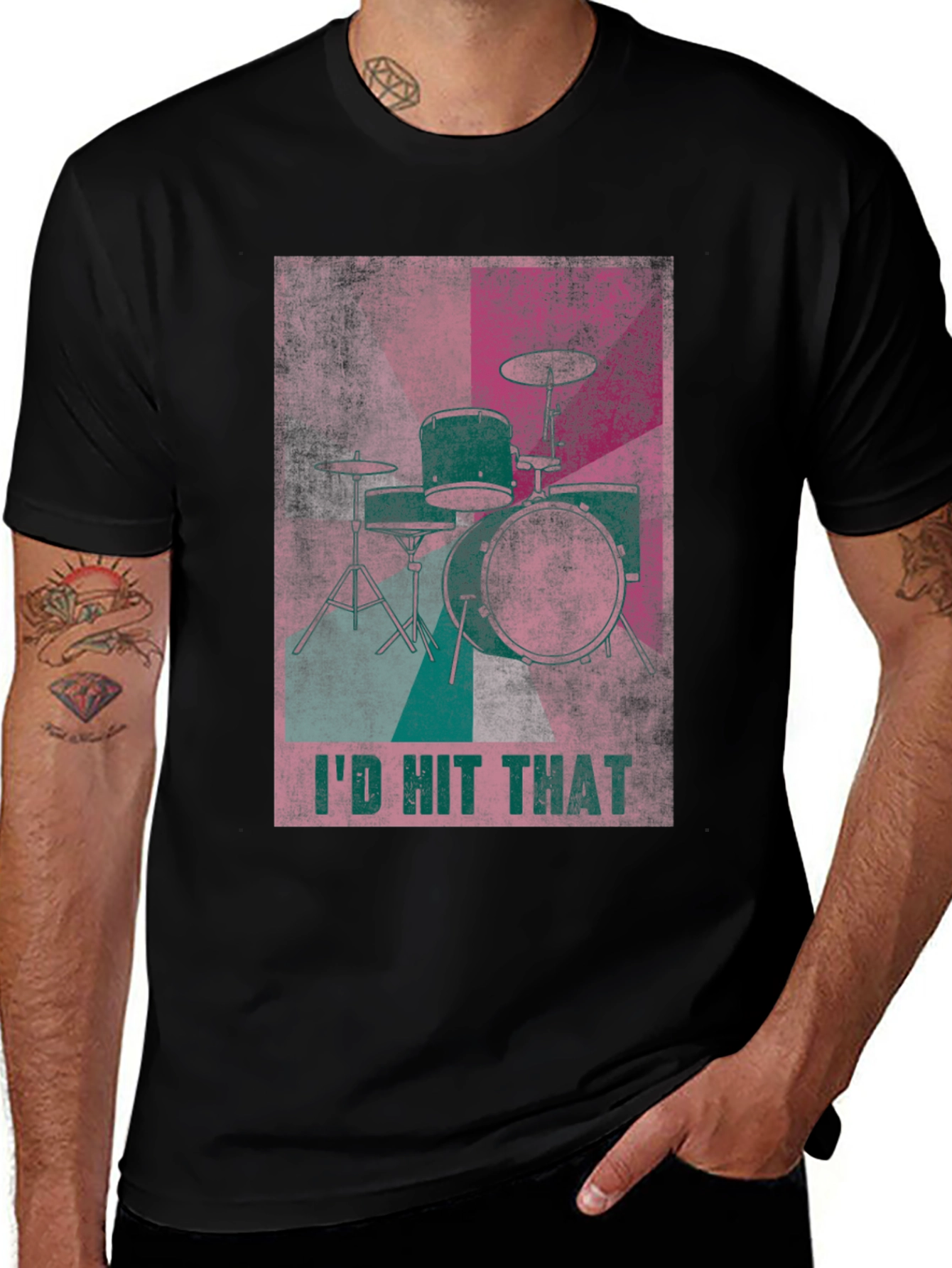 Id Hit That Drum Set Graphic Tee