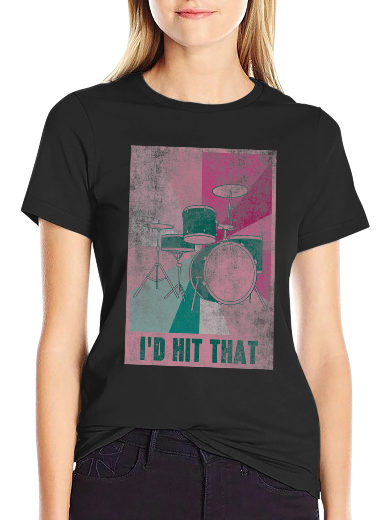 Id Hit That Drum Set Graphic Tee