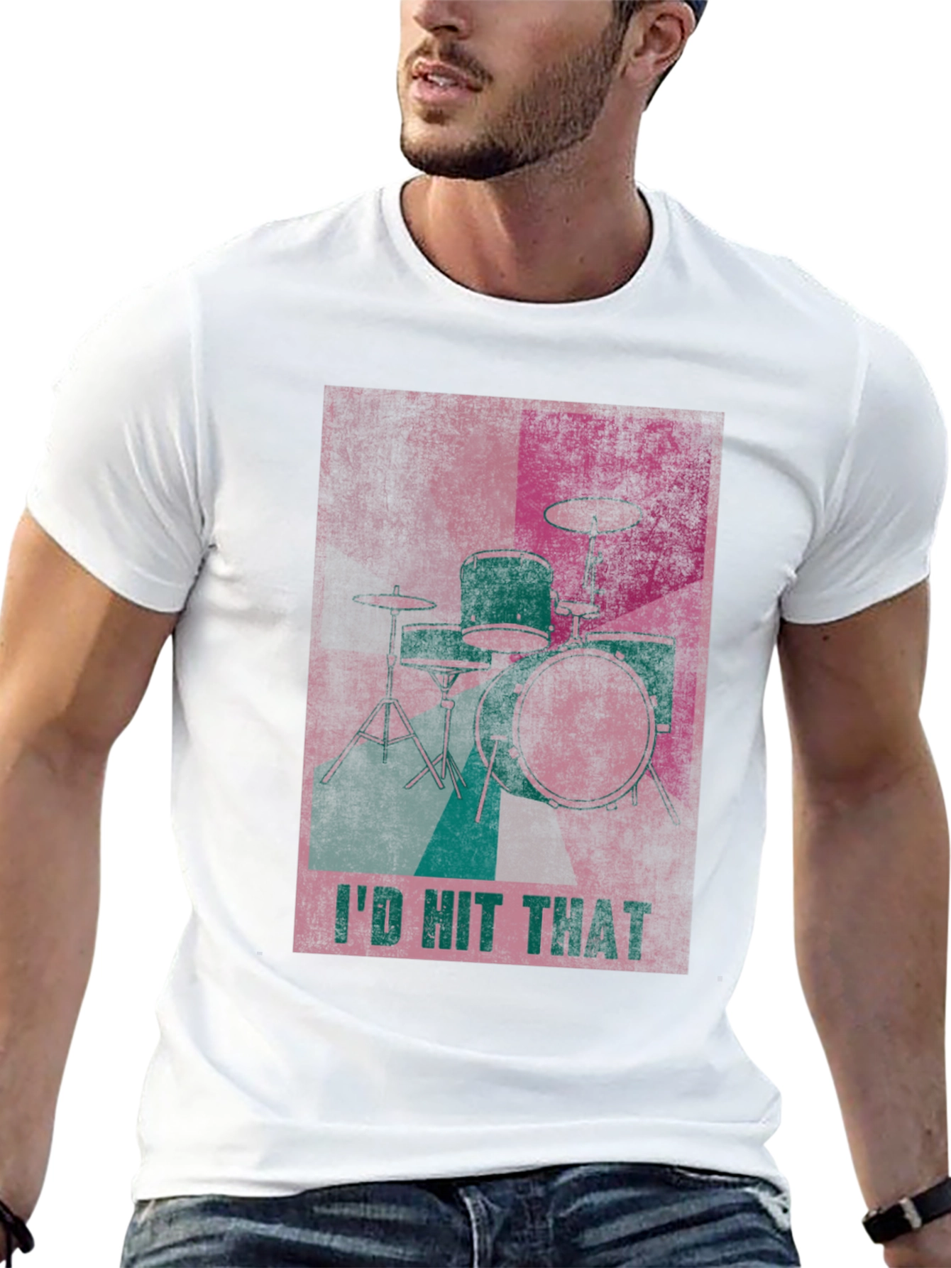 Id Hit That Drum Set Graphic Tee