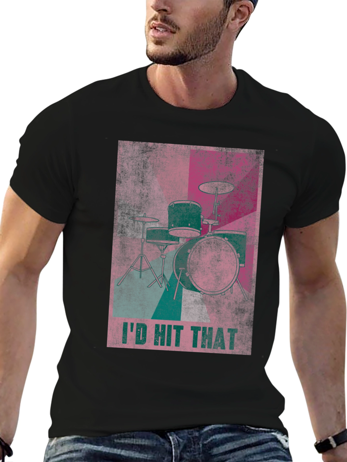 Id Hit That Drum Set Graphic Tee