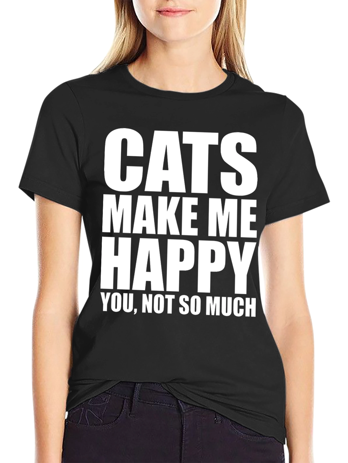 Cats Make Me Happy Graphic Tee