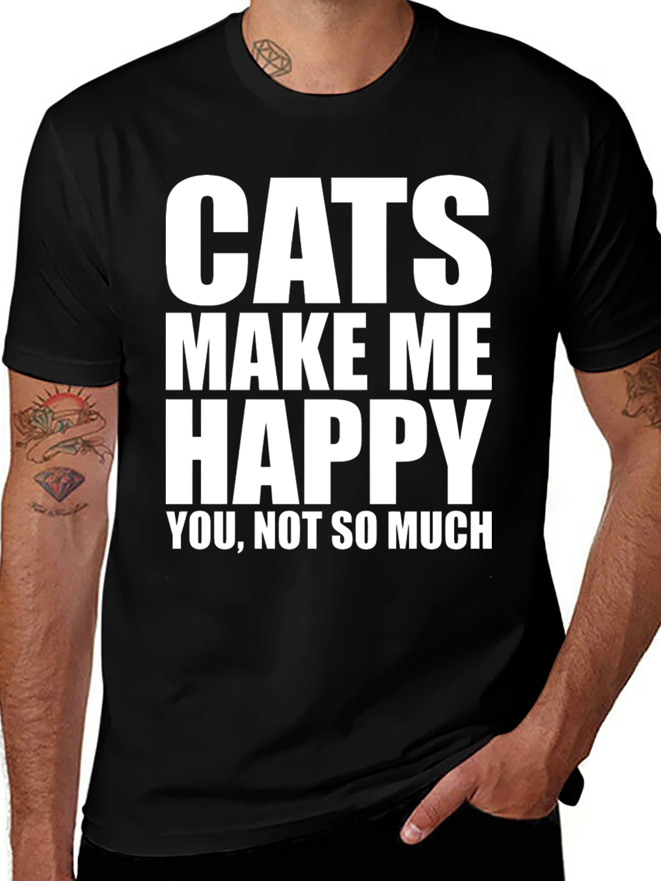 Cats Make Me Happy Graphic Tee