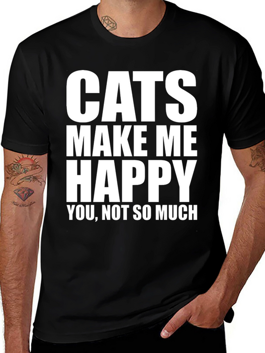Cats Make Me Happy Graphic Tee