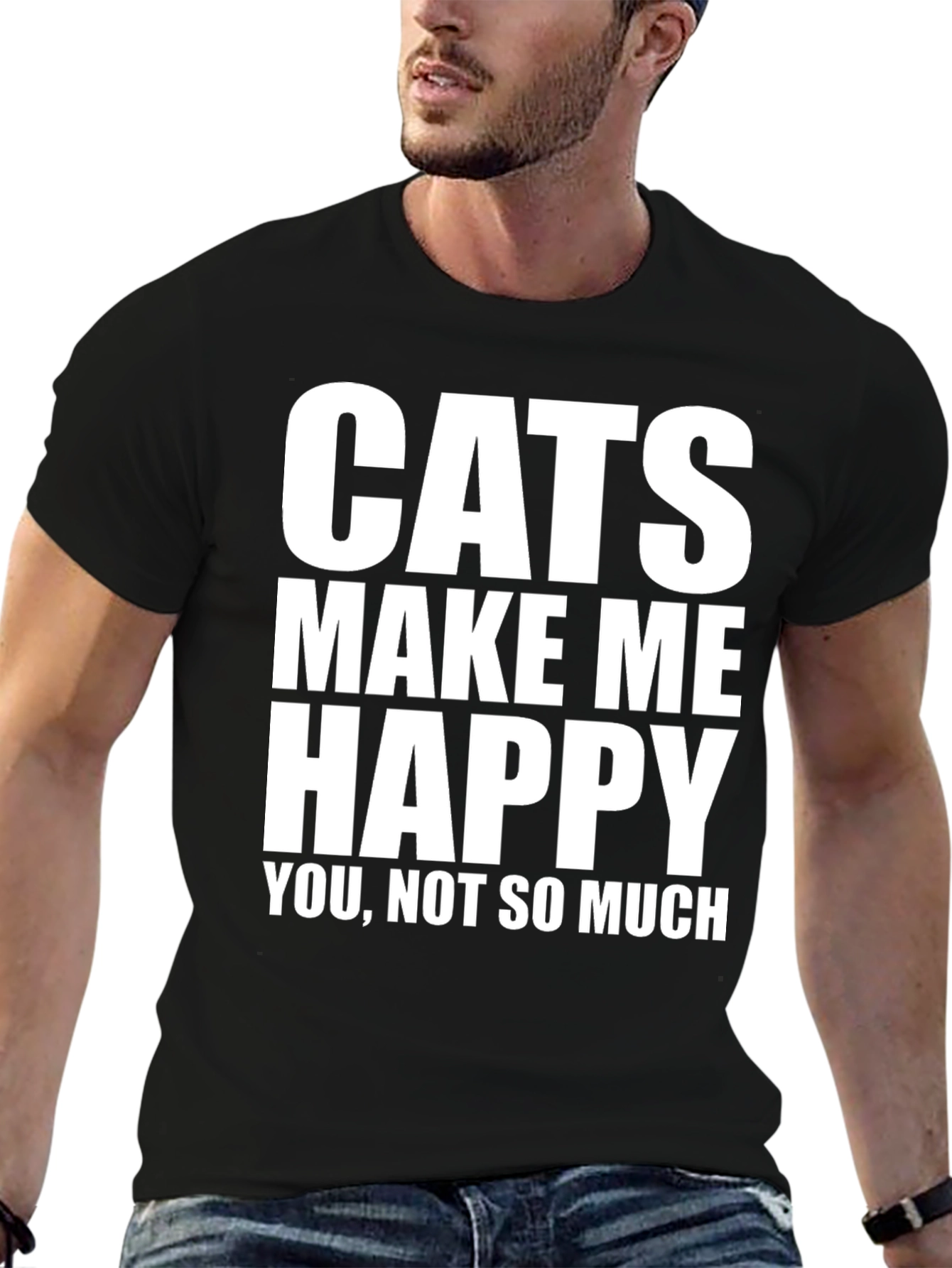 Cats Make Me Happy Graphic Tee