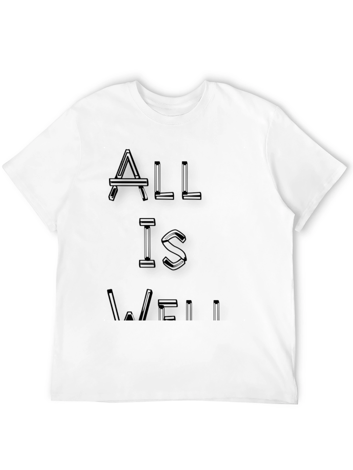 All is Well Black Graphic Tee