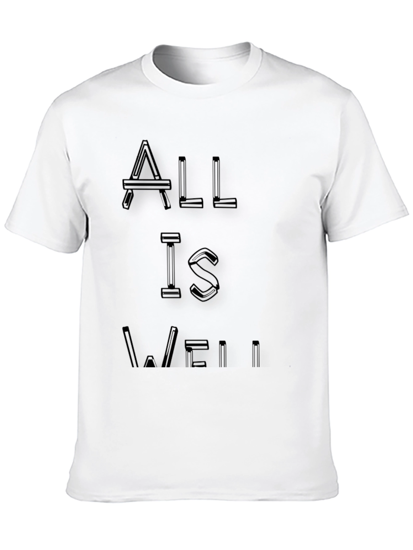 All is Well Black Graphic Tee
