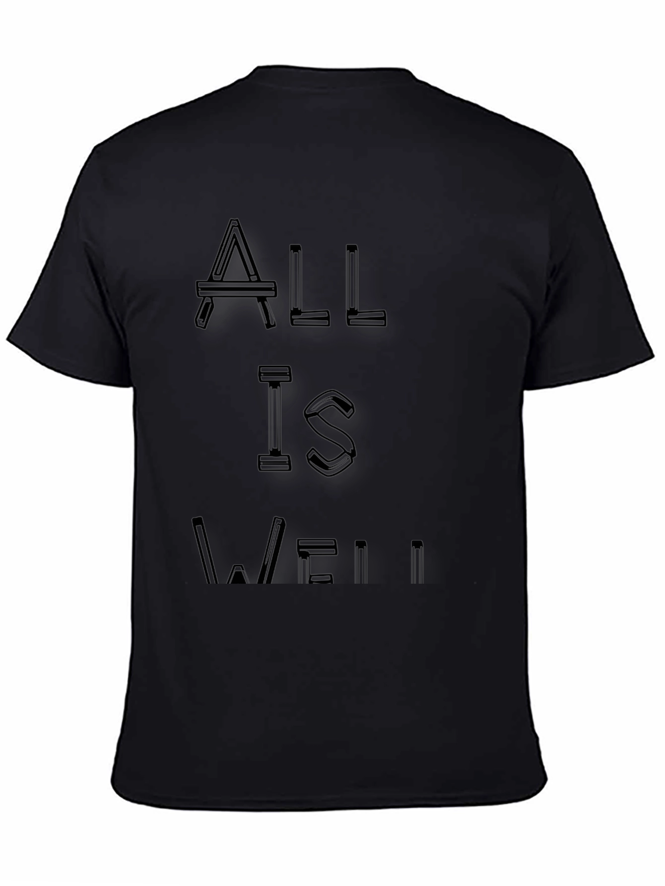 All is Well Black Graphic Tee