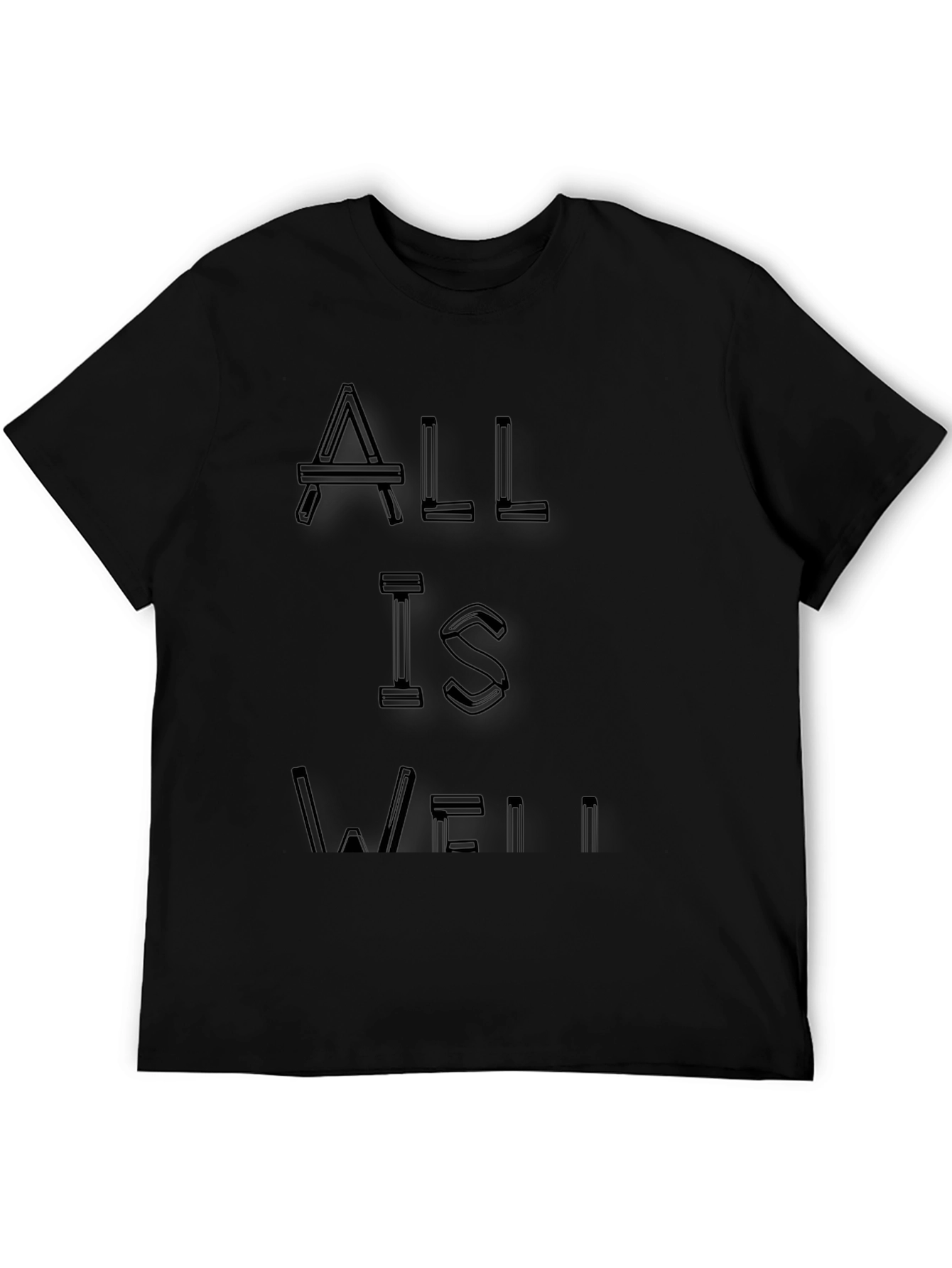 All is Well Black Graphic Tee