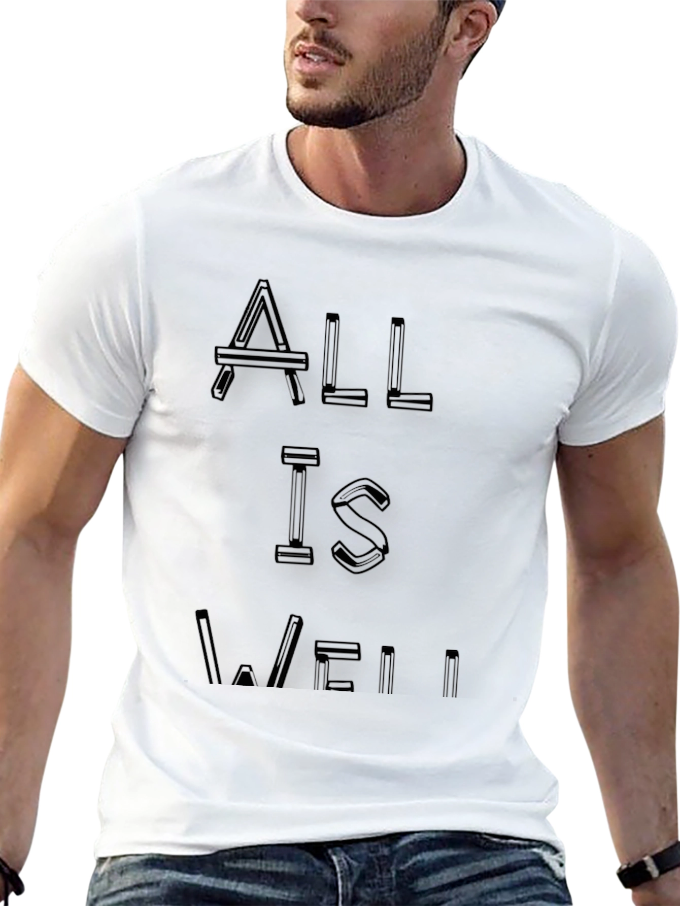 All is Well Black Graphic Tee