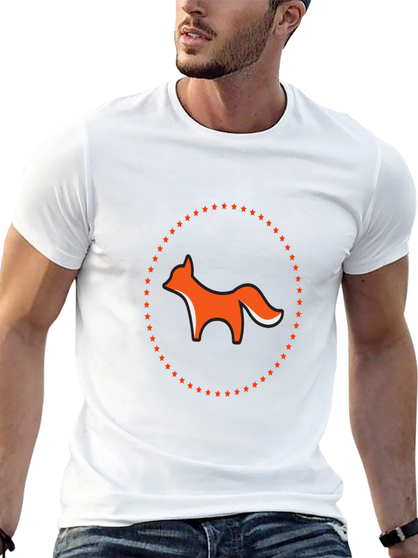 Fox & Stars Graphic Tee - Cool Casual Style